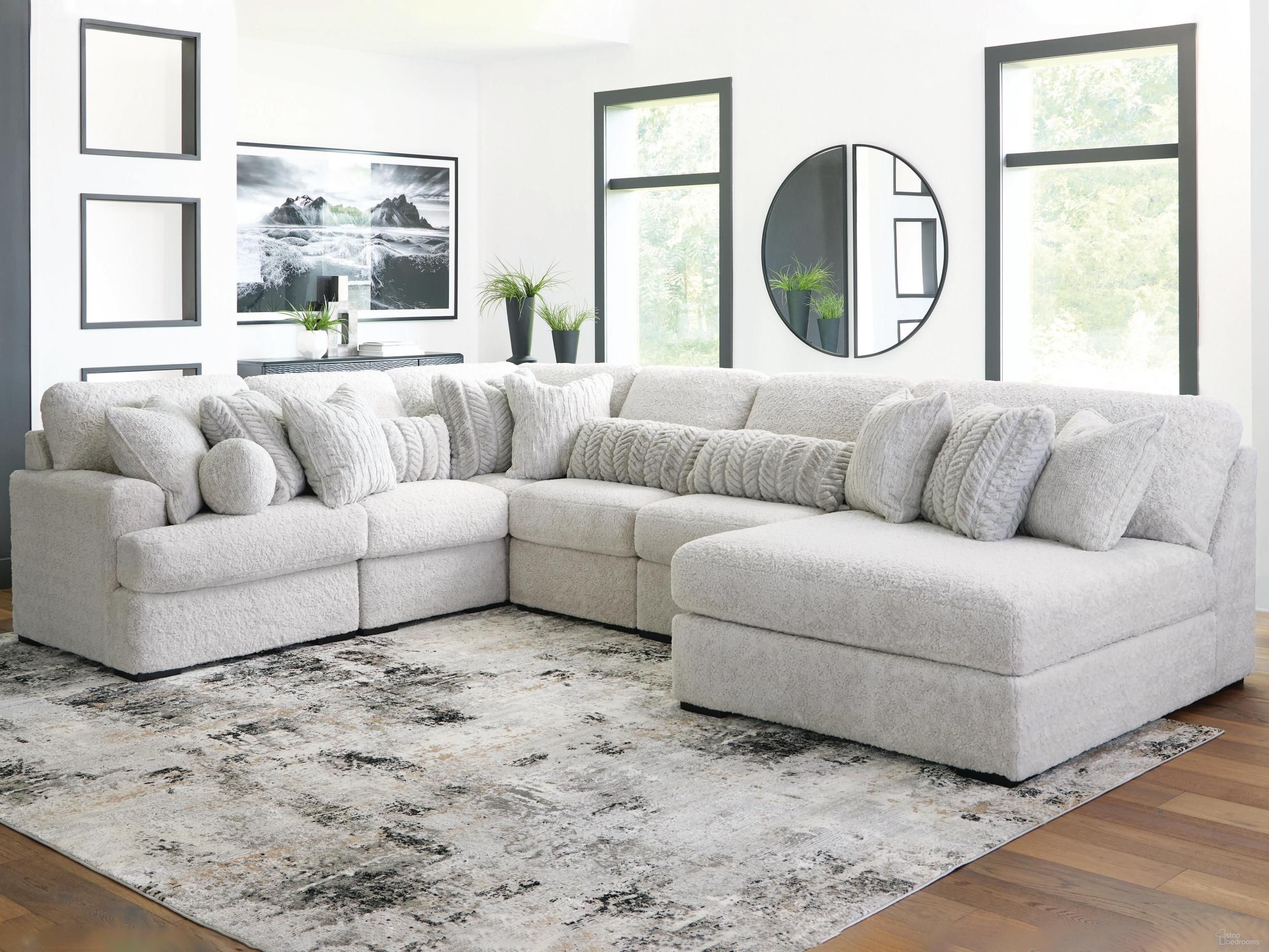 Cuddlesome 6-Piece LAF Sectional with Chaise In Arctic