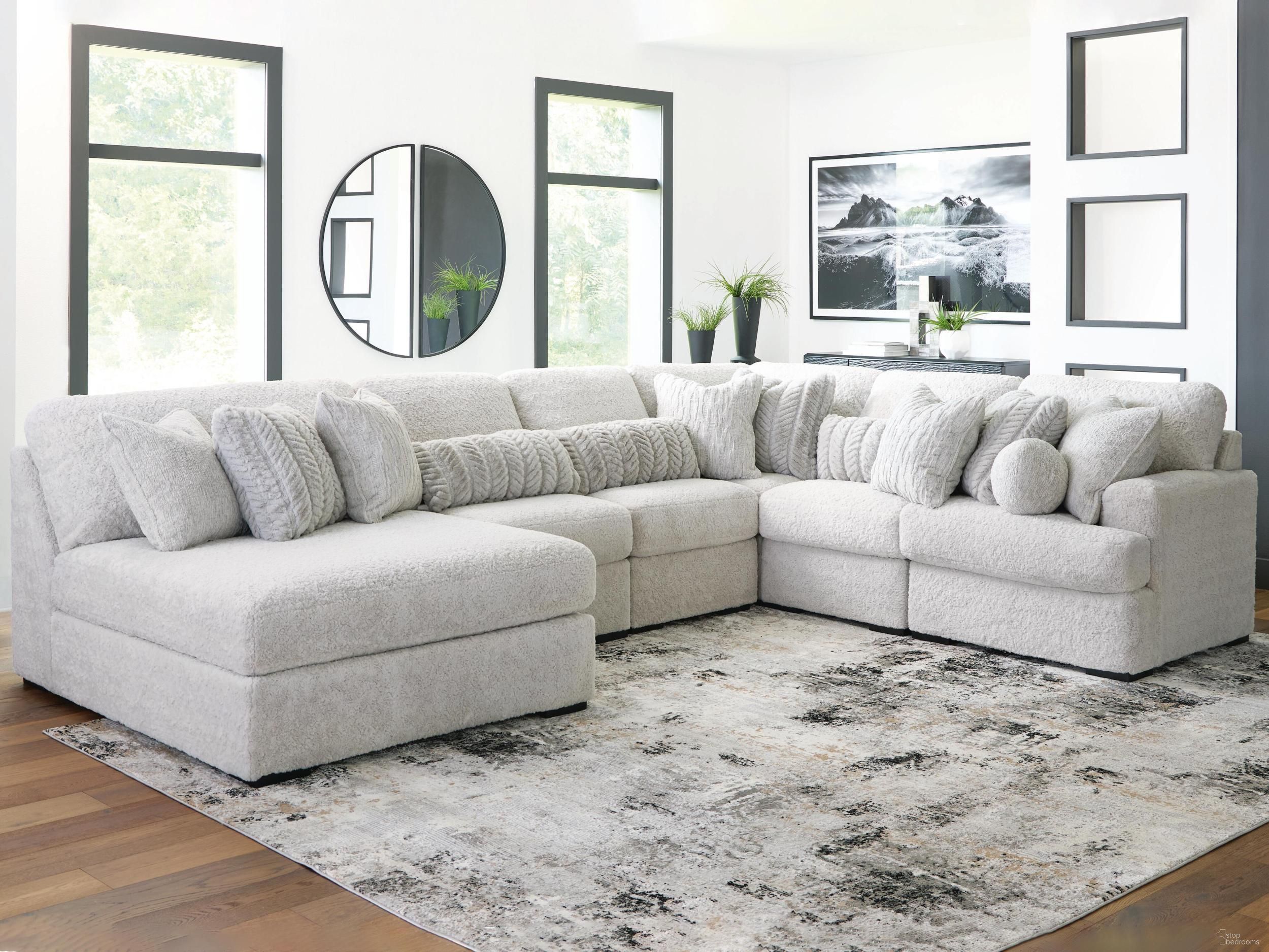 Cuddlesome 6-Piece RAF Sectional with Chaise In Arctic
