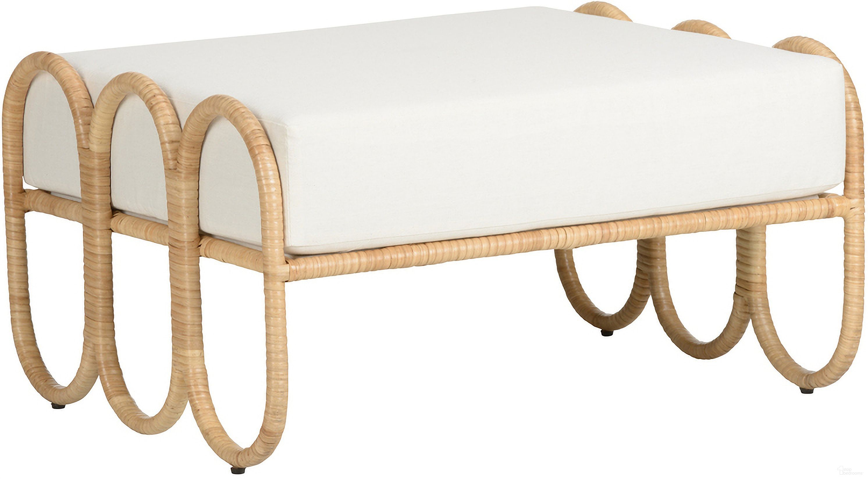 The appearance of Cuixmala Ottoman In Brown designed by Wildwood in the modern / contemporary interior design. This brown piece of furniture  was selected by 1StopBedrooms from Wildwood Collection to add a touch of cosiness and style into your home. Sku: 490779. Material: Rattan.