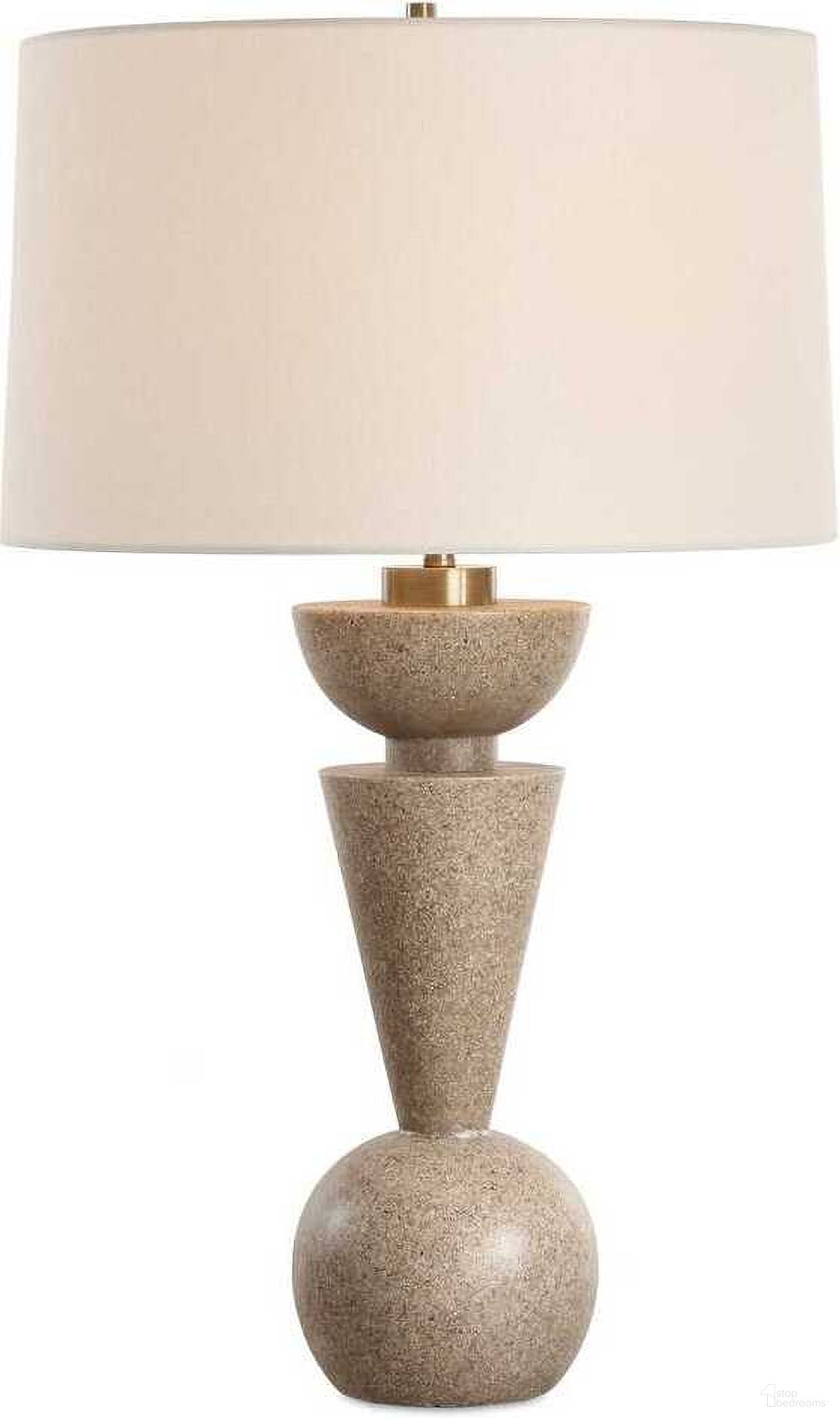 Cullum Geometric Table Lamp In Brown