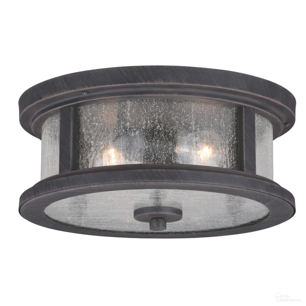 The appearance of Cumberland 13 Inch Outdoor Flush Mount Ceiling Light In Rust Iron designed by Vaxcel in the rustic / southwestern interior design. This rust iron piece of furniture was selected by 1StopBedrooms from Cumberland Collection to add a touch of cosiness and style into your home. Sku: T0290. Material: Steel.