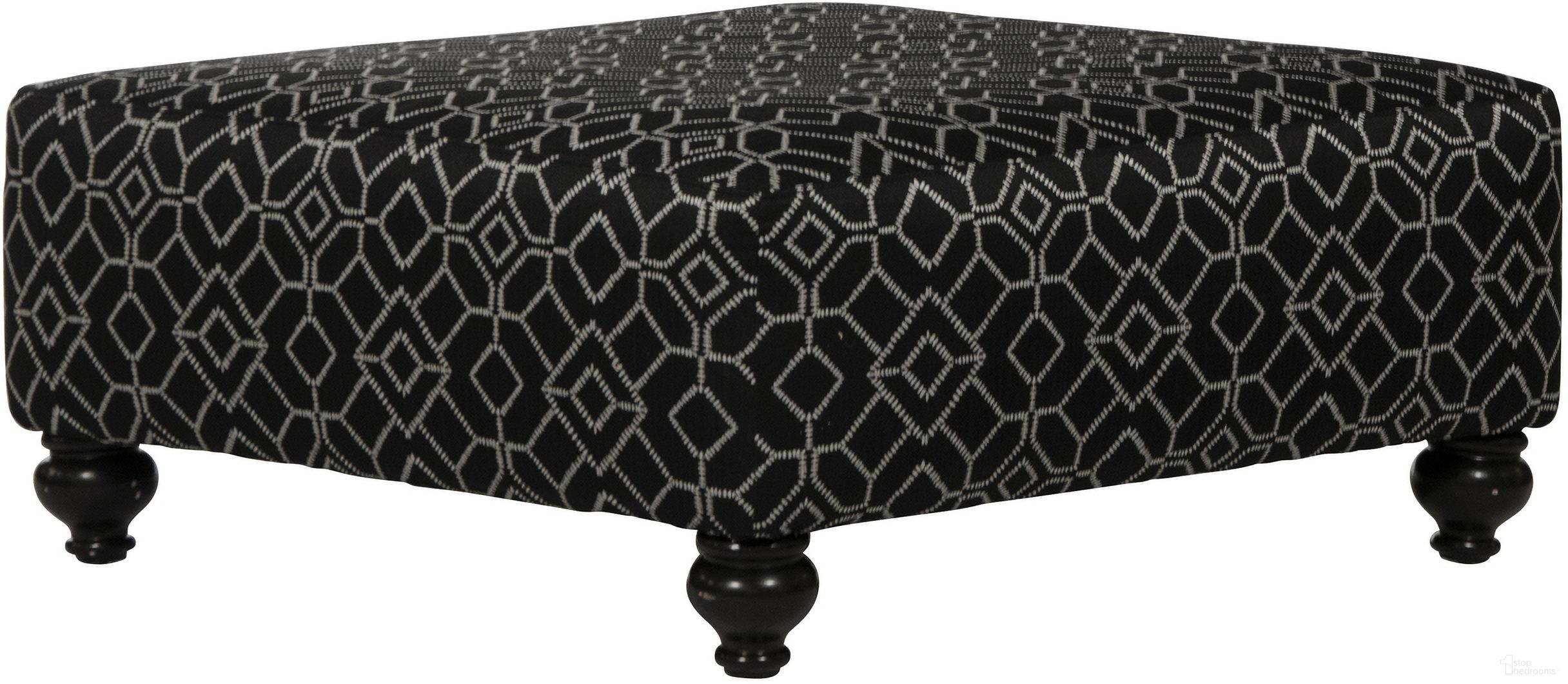 The appearance of Cumberland Cocktail Ottoman In Onyx designed by Jackson in the traditional interior design. This onyx piece of furniture was selected by 1StopBedrooms from Cumberland Collection to add a touch of cosiness and style into your home. Sku: 324512291908. Material: Fabric.