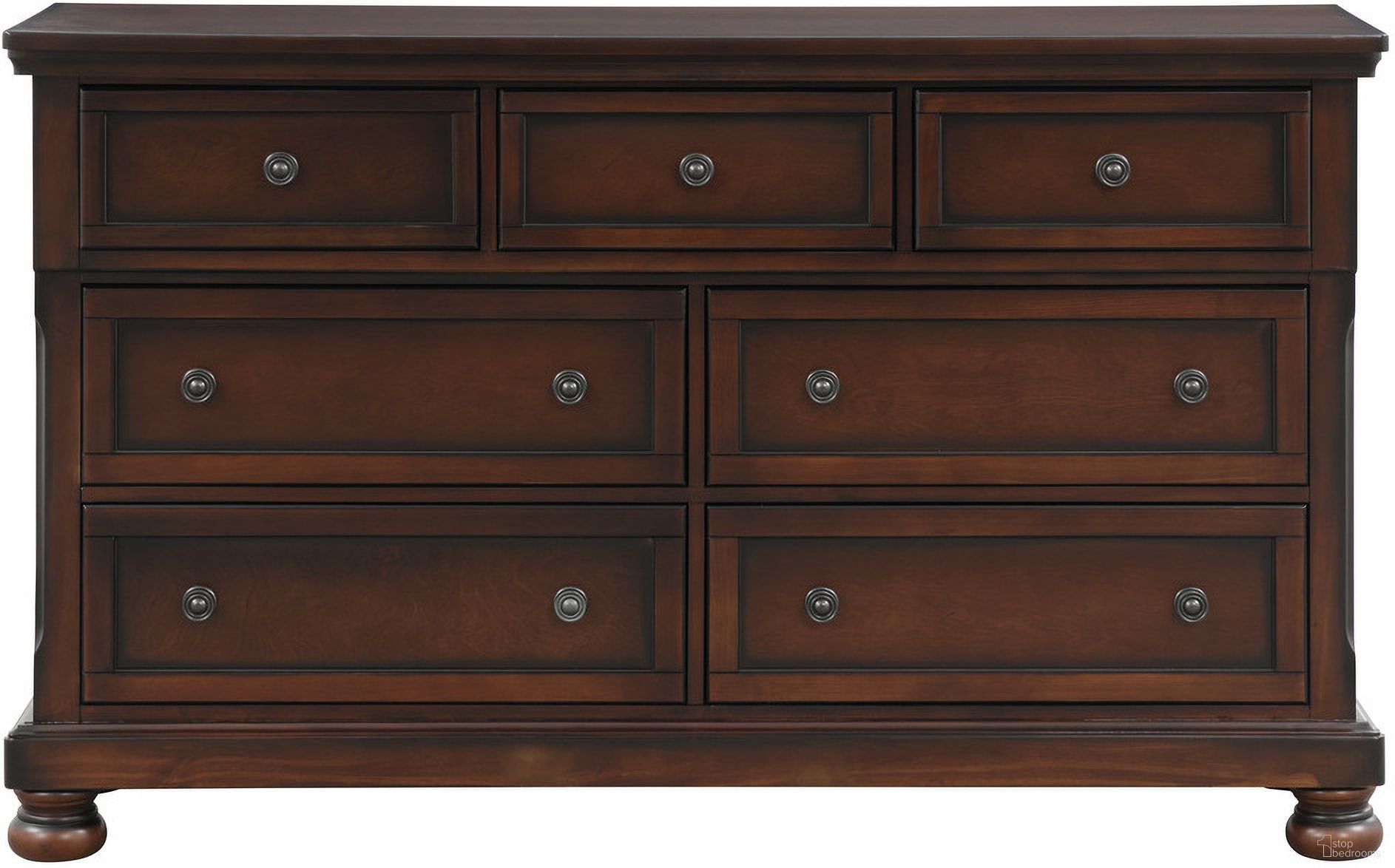 The appearance of Cumberland Dresser designed by Homelegance in the transitional interior design. This brown piece of furniture was selected by 1StopBedrooms from Cumberland Collection to add a touch of cosiness and style into your home. Sku: 2159-5. Material: Wood.