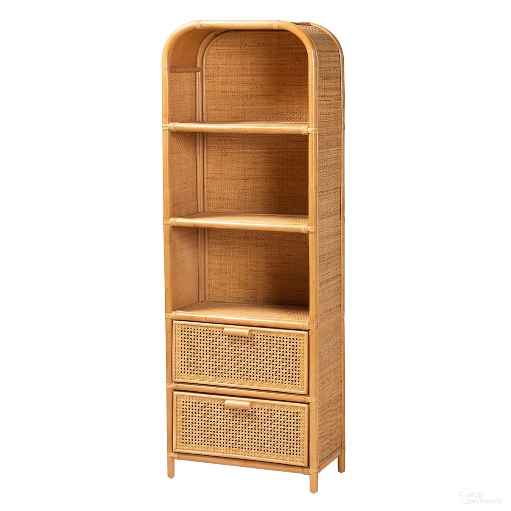 Curacao 2-Drawer Bookcase In Honey