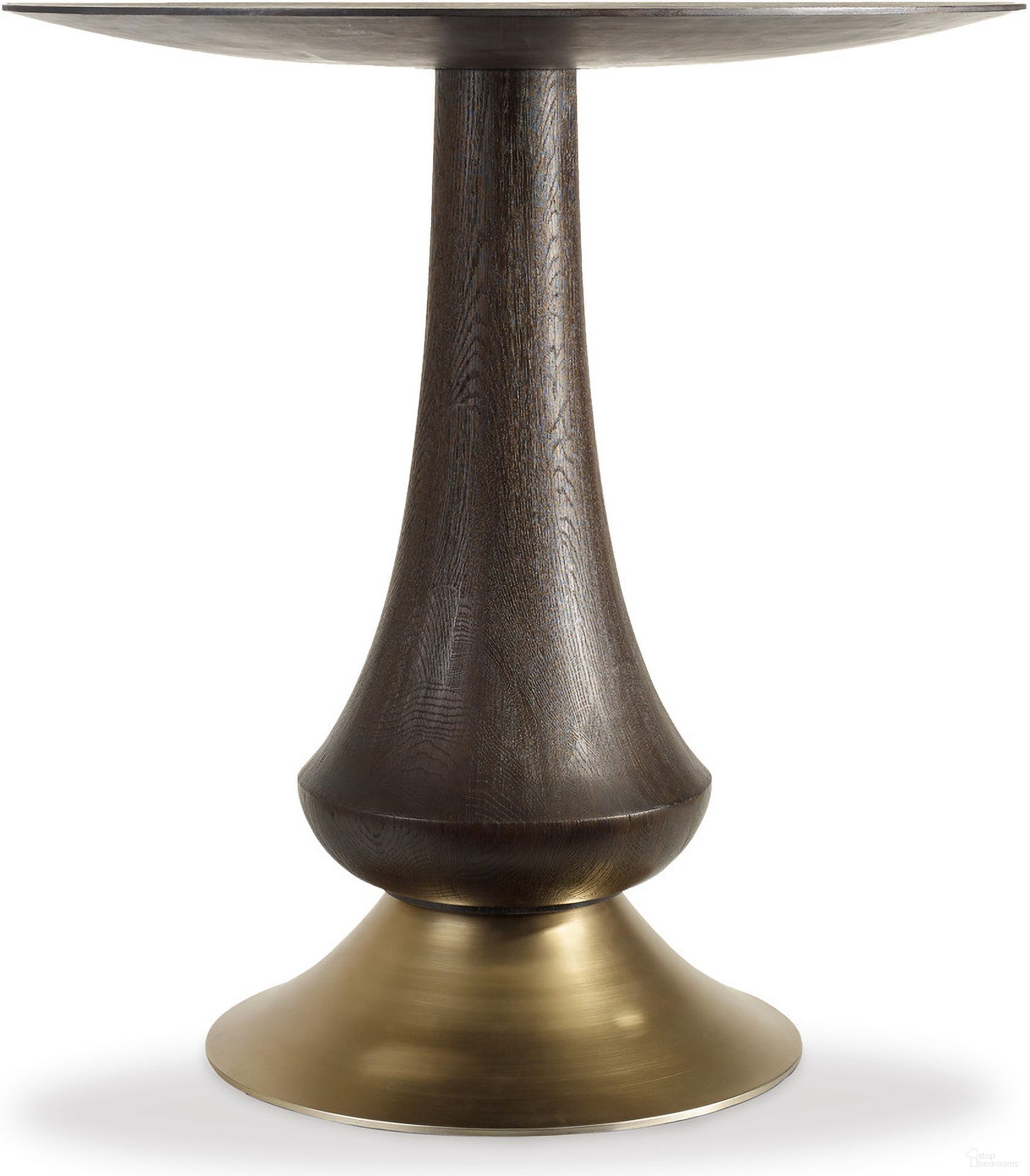The appearance of Curata Dark Wood Pub Table designed by Hooker in the modern / contemporary interior design. This dark wood piece of furniture was selected by 1StopBedrooms from Curata Collection to add a touch of cosiness and style into your home. Sku: 1600-75202-DKW. Table Base Style: Pedestal. Table Top Shape: Round. Material: Oak Veneer.