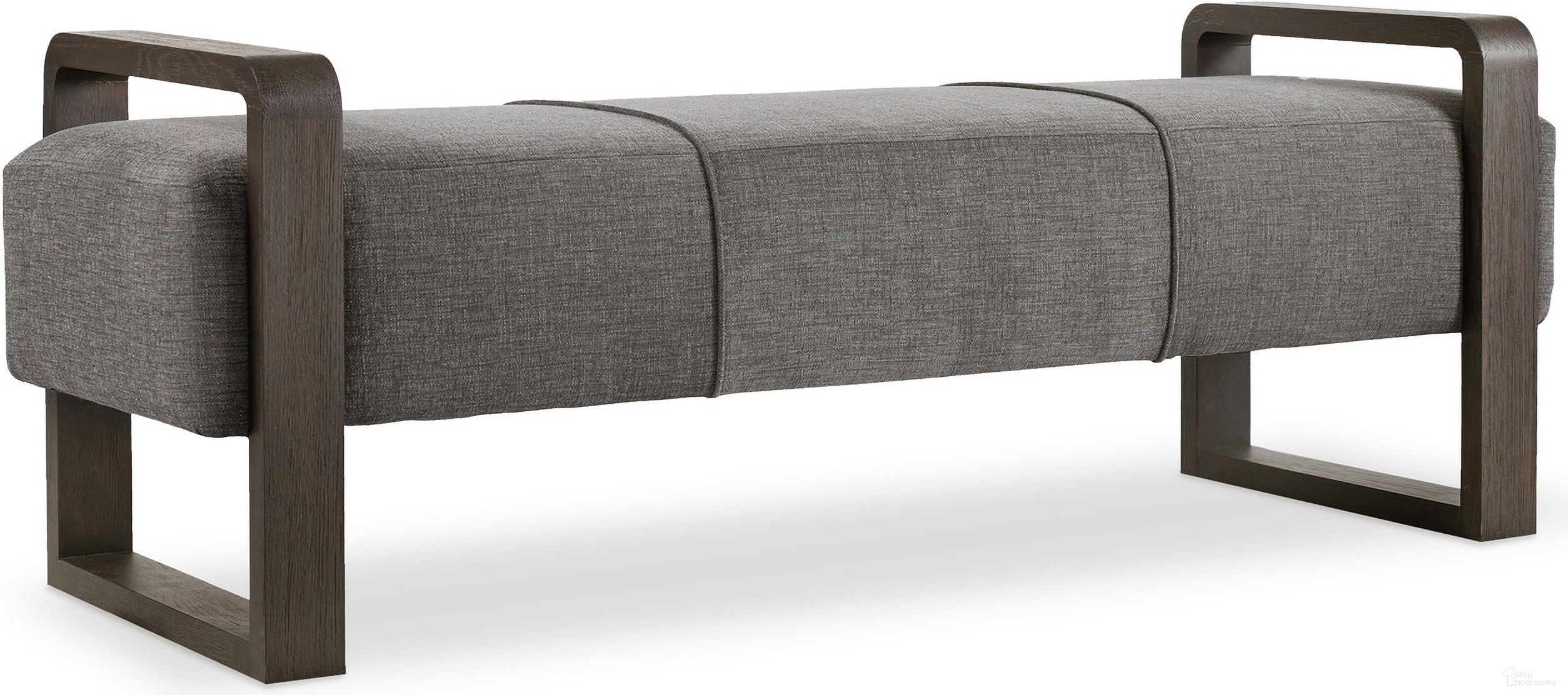 The appearance of Curata Dark Wood Upholstered Bench designed by Hooker in the modern / contemporary interior design. This dark wood piece of furniture  was selected by 1StopBedrooms from Curata Collection to add a touch of cosiness and style into your home. Sku: 1600-50006-DKW. Material: Fabric.