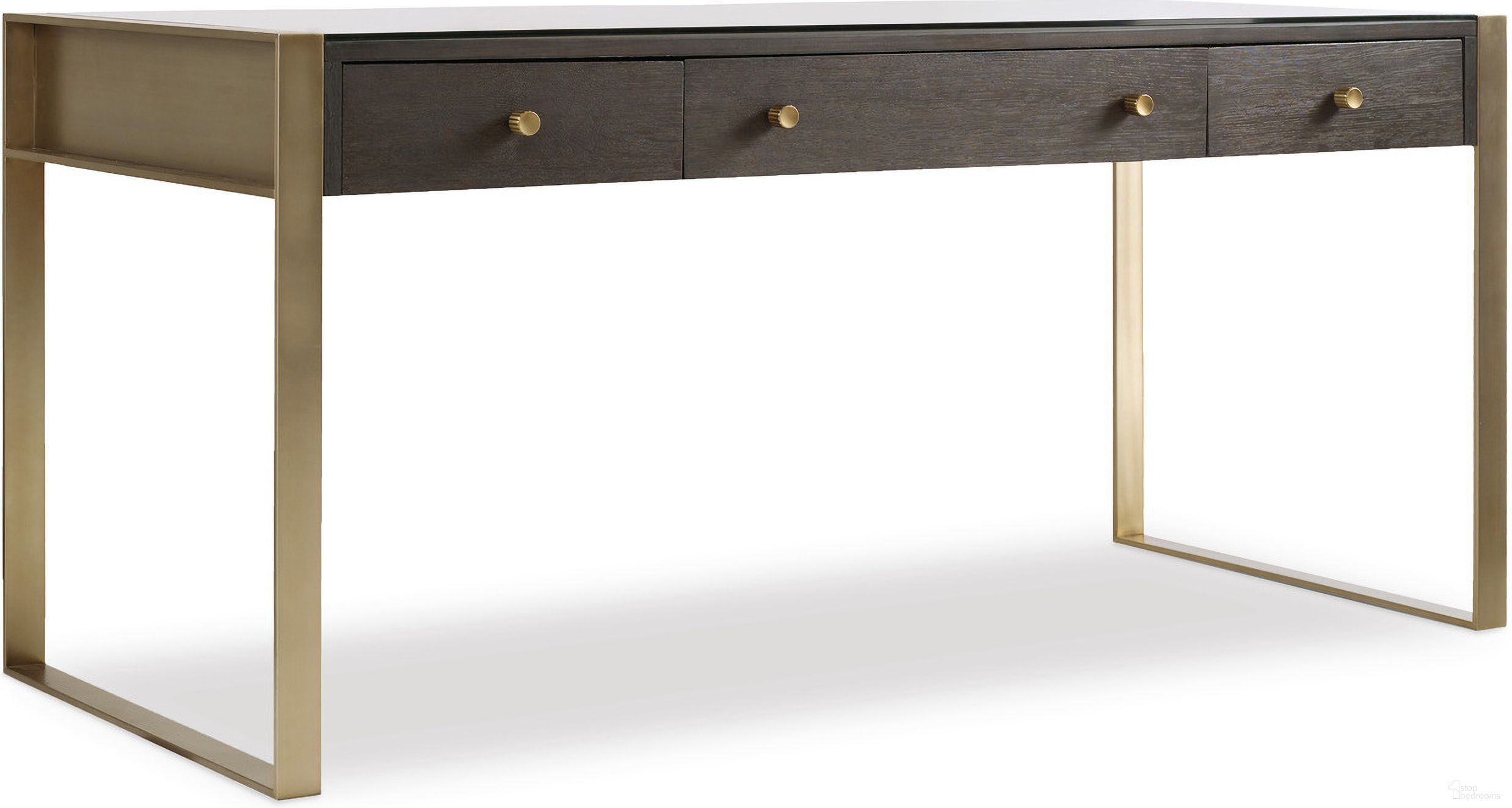 The appearance of Curata Dark Wood Writing Desk designed by Hooker in the modern / contemporary interior design. This dark wood piece of furniture was selected by 1StopBedrooms from Curata Collection to add a touch of cosiness and style into your home. Sku: 1600-10458-DKW. Material: Oak Veneer.