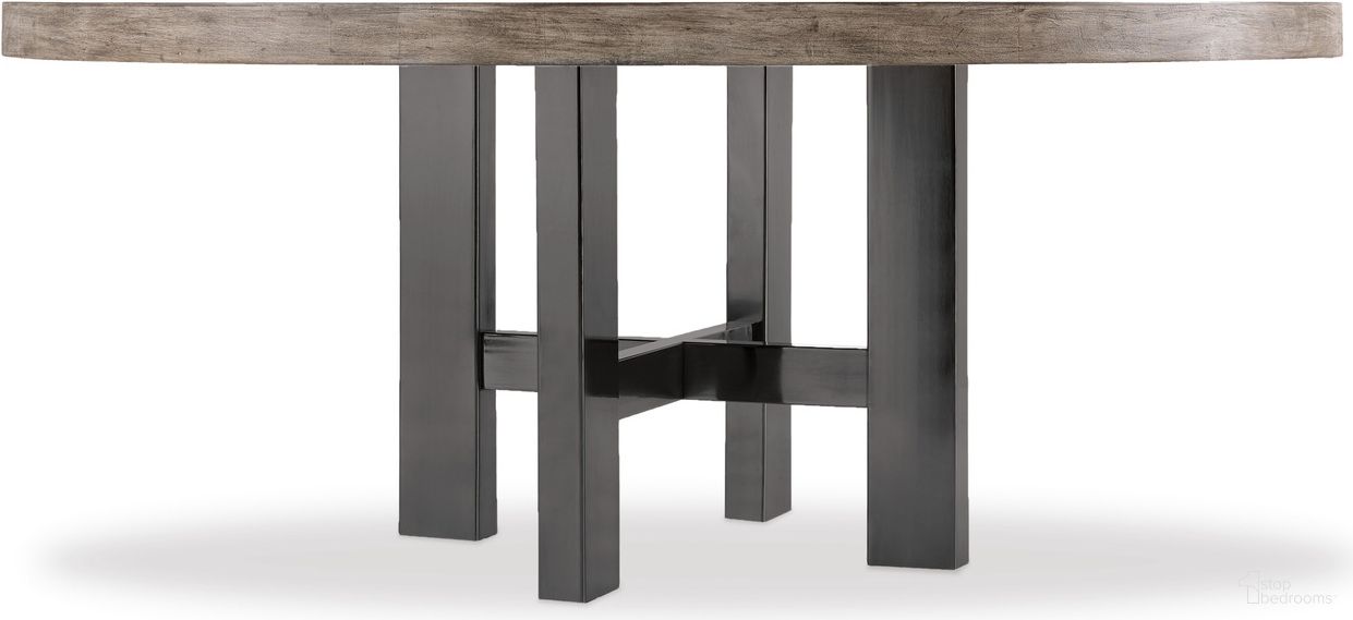 The appearance of Curata Mountain Modern 72 Inch Round Dining Table designed by Hooker in the modern / contemporary interior design. This medium wood piece of furniture  was selected by 1StopBedrooms from Curata Collection to add a touch of cosiness and style into your home. Sku: 1600-75001-MWD;1600-75003-MWD. Table Base Style: Trestle. Table Top Shape: Round. Size: 72". Material: Oak Veneer.