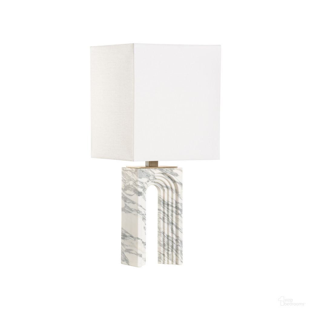 The appearance of Curvature Lamp In White and Cream designed by Wildwood in the modern / contemporary interior design. This white/cream piece of furniture was selected by 1StopBedrooms from Wildwood Collection to add a touch of cosiness and style into your home. Sku: 61329. Material: Stone.