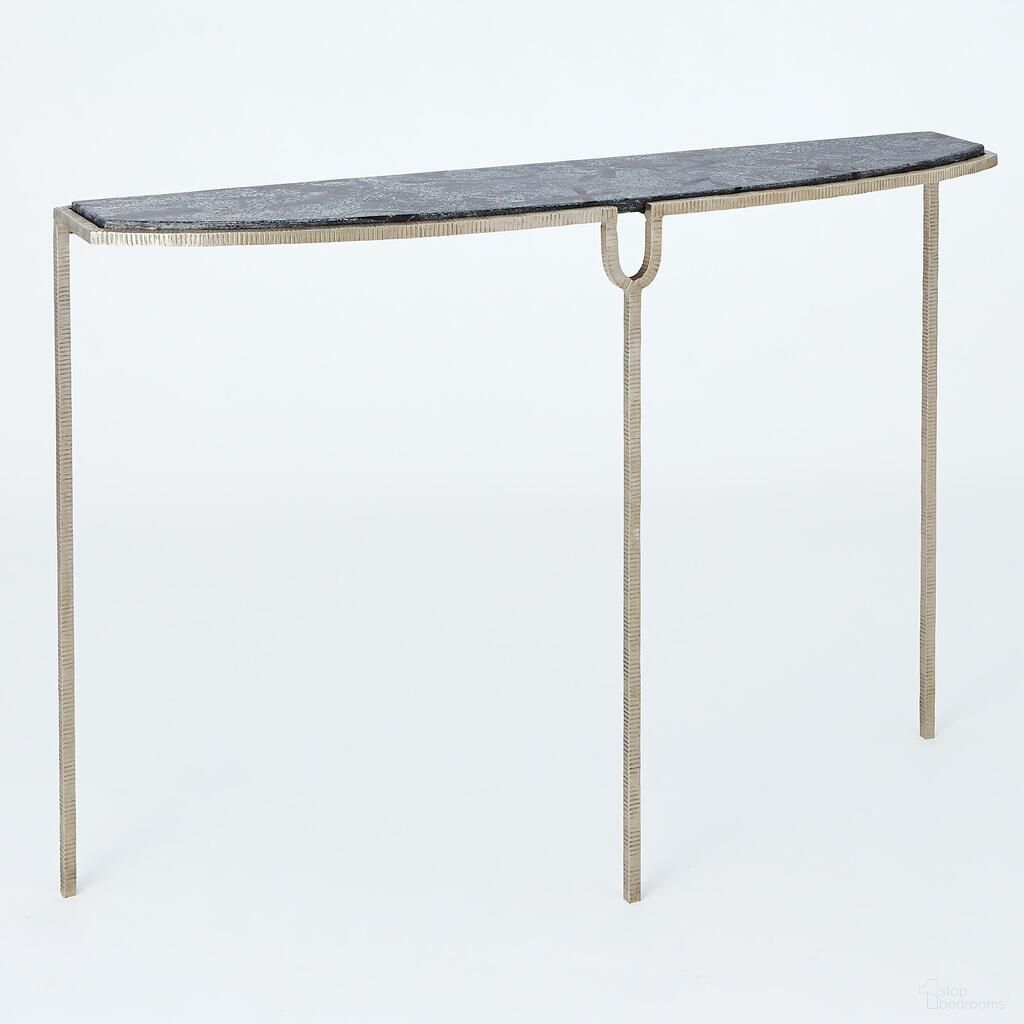 The appearance of Curve Console In Silver designed by Global Views in the modern / contemporary interior design. This silver piece of furniture  was selected by 1StopBedrooms from Curve Collection to add a touch of cosiness and style into your home. Sku: WDS9032-GV. Material: Marble.