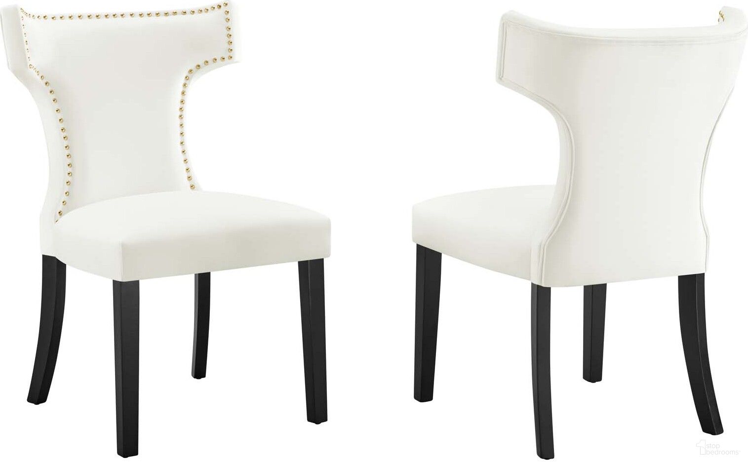 The appearance of Curve Performance Velvet Dining Chair Set Of 2 In White designed by Modway in the modern / contemporary interior design. This white piece of furniture was selected by 1StopBedrooms from Curve Collection to add a touch of cosiness and style into your home. Sku: EEI-5008-WHI. Material: Wood. Chair Type: Side Chair.