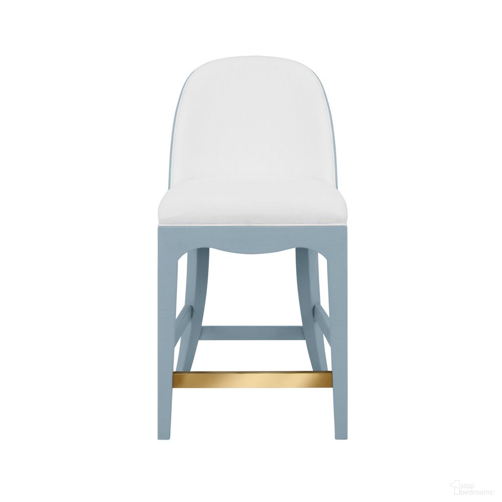 Curved Counter Stool In Blue