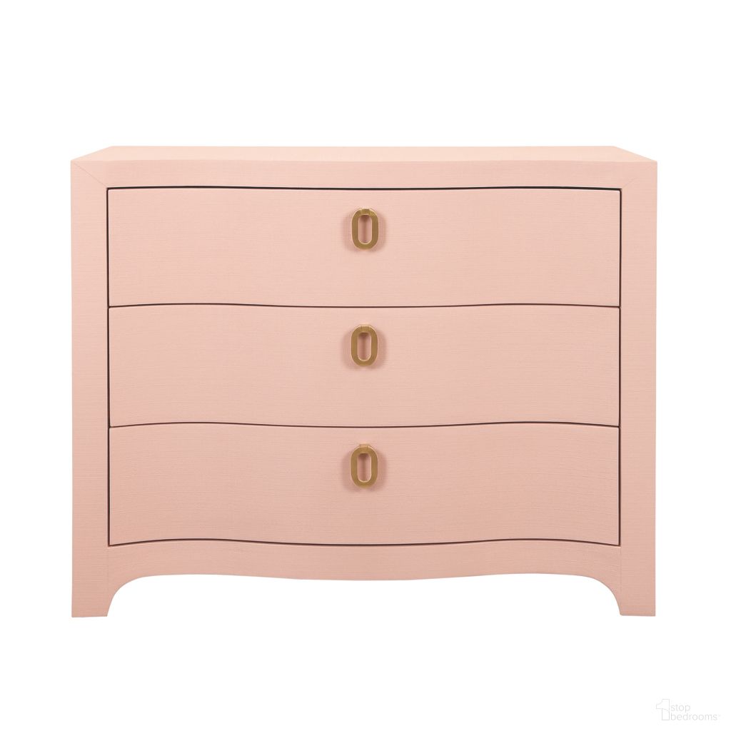 The appearance of Curved Front Chest In Pink designed by Worlds Away in the modern / contemporary interior design. This pink piece of furniture was selected by 1StopBedrooms from to add a touch of cosiness and style into your home. Sku: CORA PI. Material: Solid Wood.