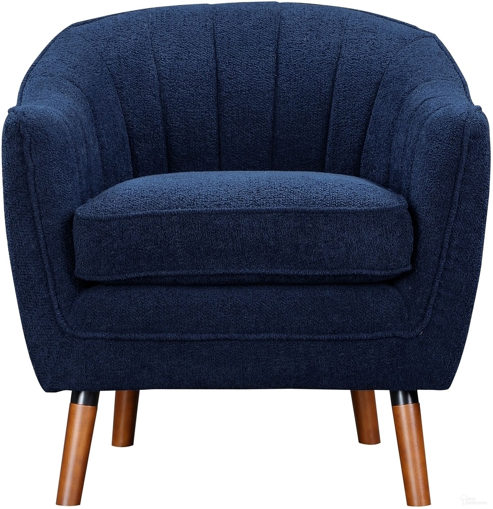 The appearance of Cutler Accent Chair In Blue designed by Homelegance in the modern / contemporary interior design. This blue piece of furniture was selected by 1StopBedrooms from Cutler Collection to add a touch of cosiness and style into your home. Sku: 1081BU-1. Material: Textured.