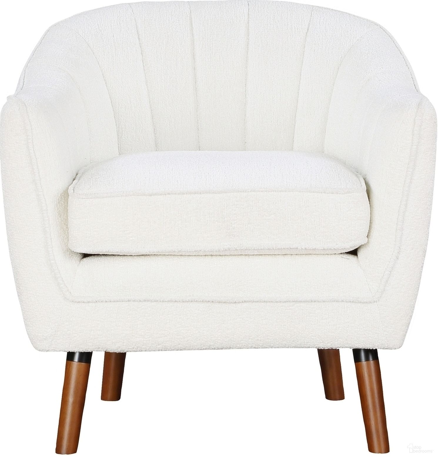 The appearance of Cutler Accent Chair In White designed by Homelegance in the modern / contemporary interior design. This white piece of furniture was selected by 1StopBedrooms from Cutler Collection to add a touch of cosiness and style into your home. Sku: 1081WH-1. Material: Textured.