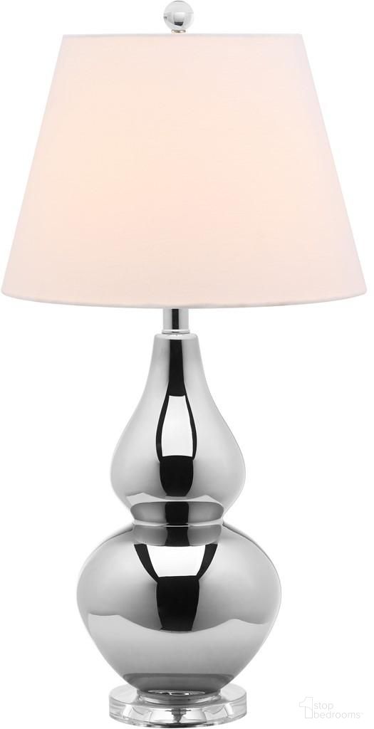 Cybil 26-Inch H Double Gourd Single Lamp in Silver