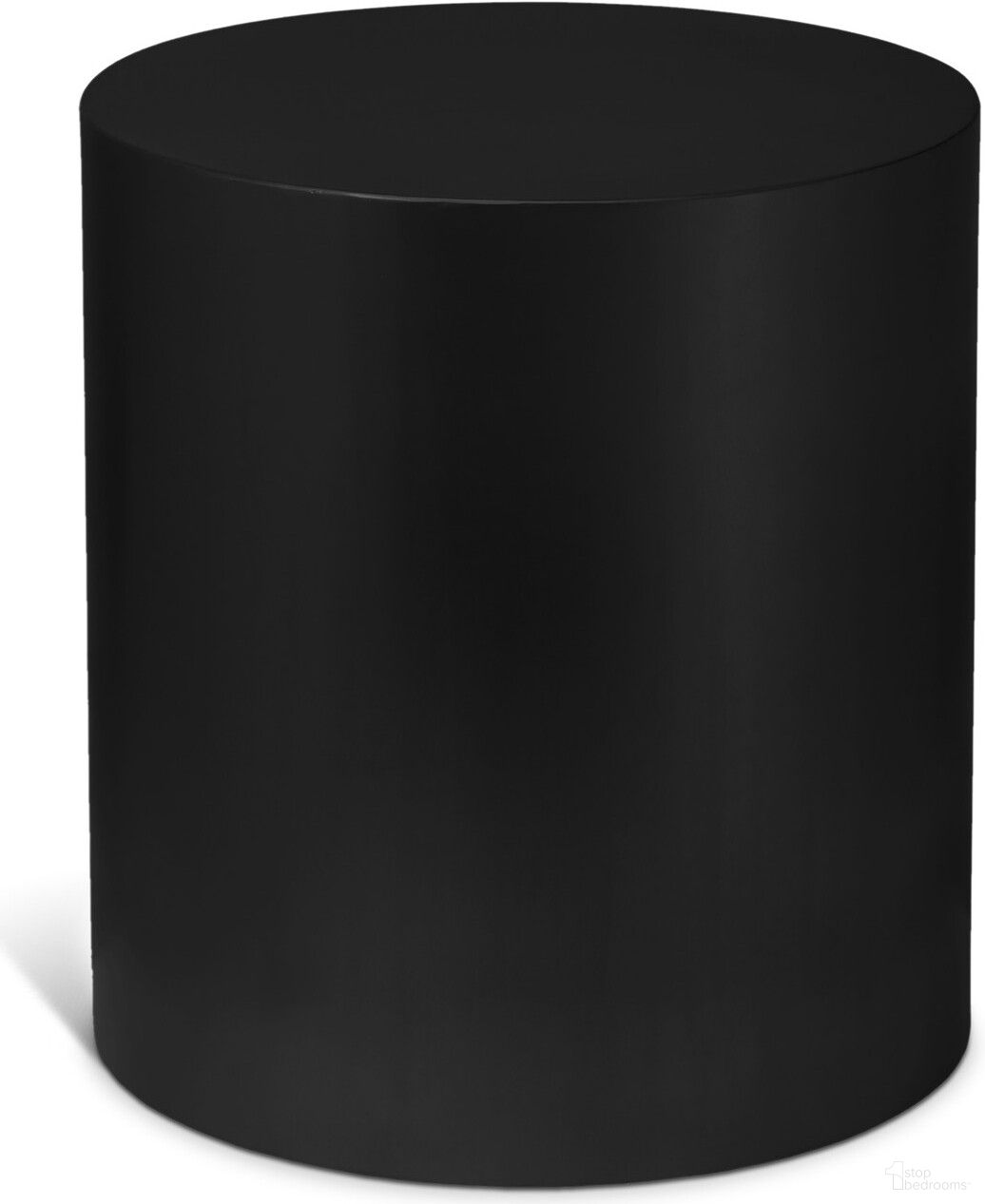 Cylinder End Table In Matte Black