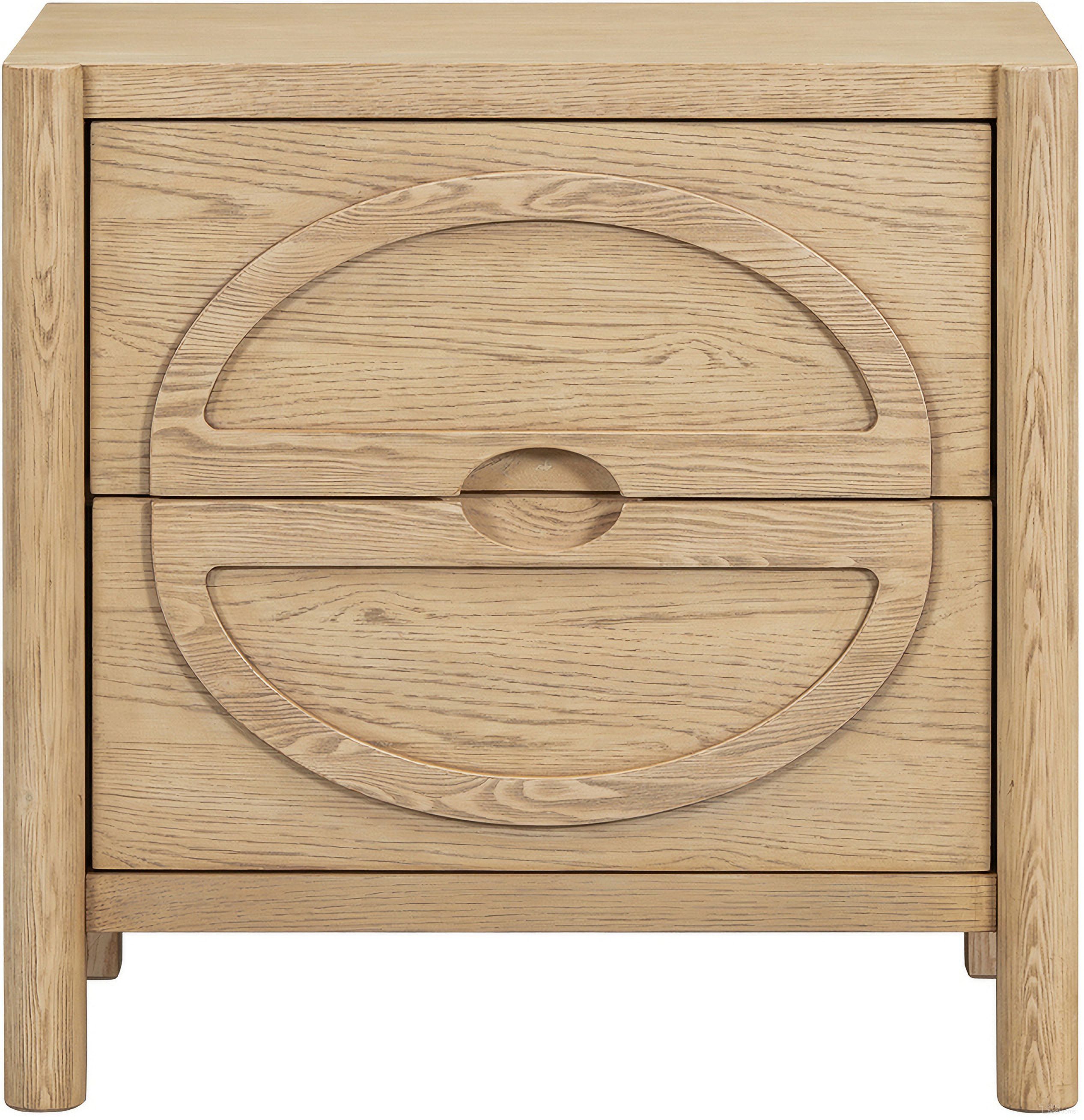 The appearance of Cypress Natural Oak Veneer Contempory 26 Inch Nightstand In Brown designed by Salted Oak in the modern / contemporary interior design. This brown piece of furniture was selected by 1StopBedrooms from Cypress Collection to add a touch of cosiness and style into your home. Sku: STO2402-RWO. Material: Wood.
