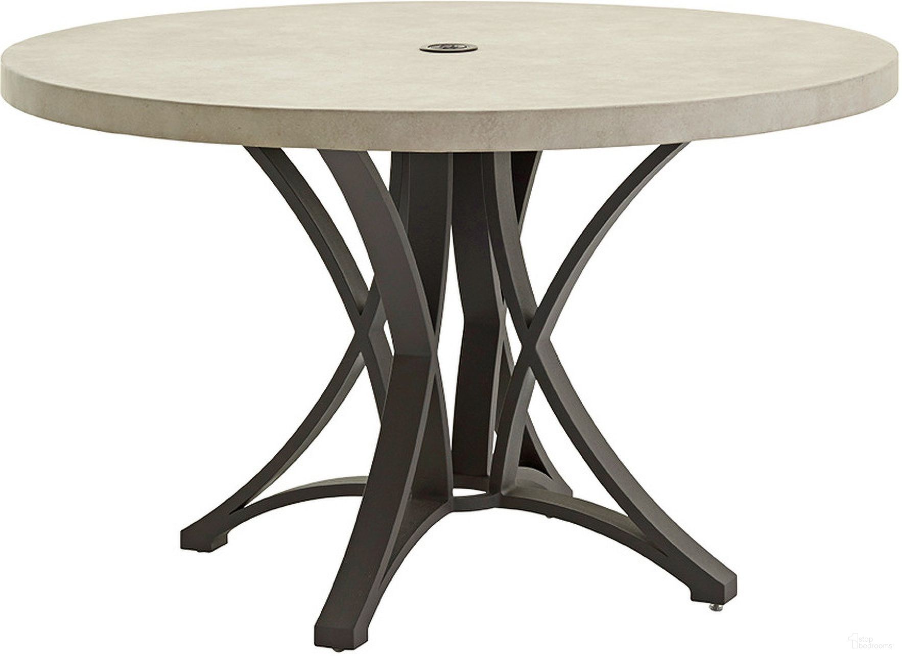 The appearance of Cypress Point Ocean Terrace Dining Table with Weatherstone Top In Driftwood designed by Tommy Bahama in the modern / contemporary interior design. This driftwood piece of furniture was selected by 1StopBedrooms from Cypress Point Ocean Terrace Collection to add a touch of cosiness and style into your home. Sku: 3900-875C. Table Top Shape: Round. Material: Wood.