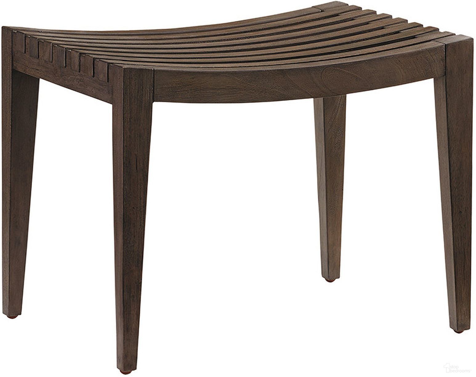 The appearance of Cypress Point Pelham Bed Bench In Smoke Gray designed by Tommy Bahama in the transitional interior design. This smoke gray piece of furniture was selected by 1StopBedrooms from Cypress Point Collection to add a touch of cosiness and style into your home. Sku: 562-536. Material: Wood.