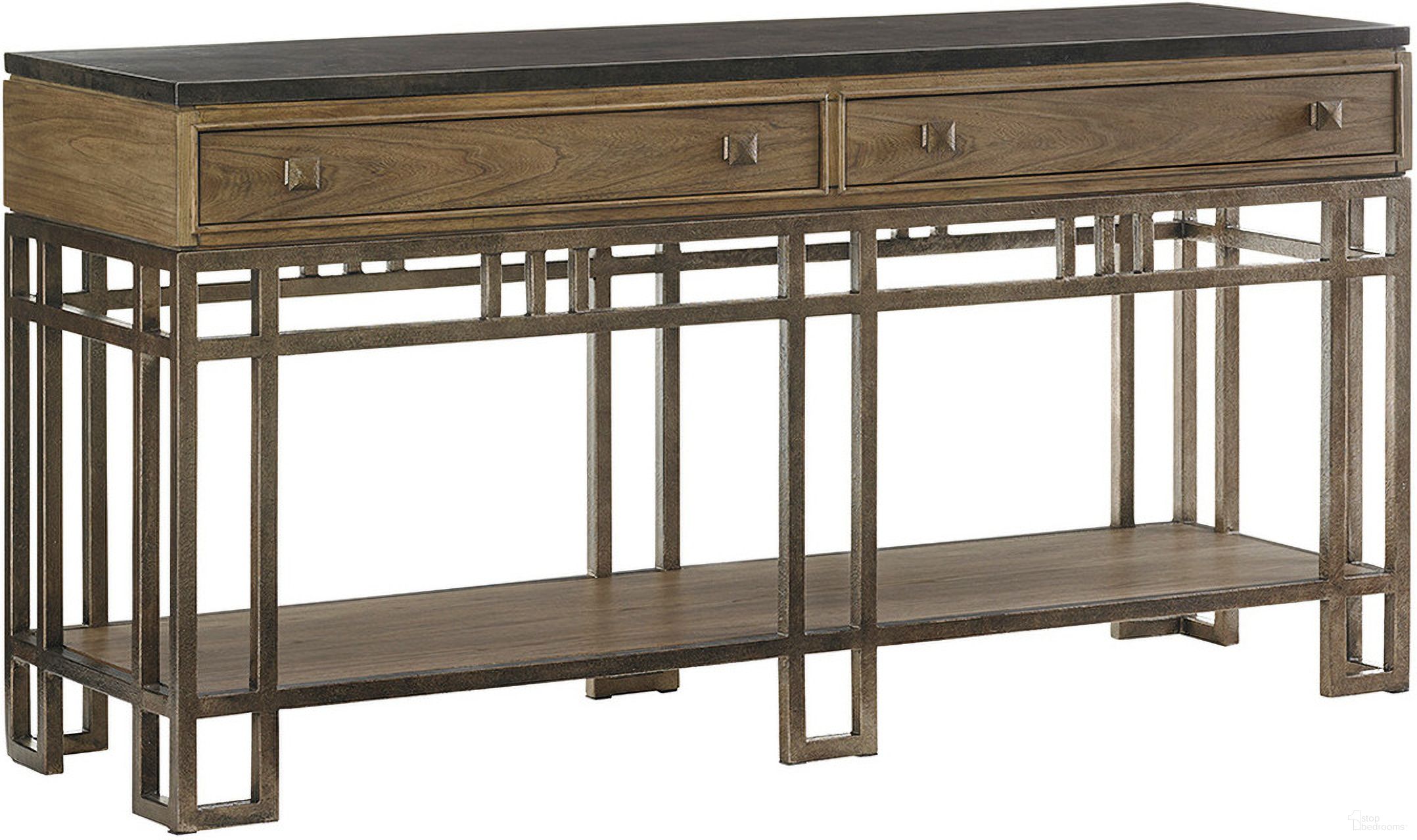The appearance of Cypress Point Twin Lakes Sideboard In Gray designed by Tommy Bahama in the transitional interior design. This gray piece of furniture was selected by 1StopBedrooms from Cypress Point Collection to add a touch of cosiness and style into your home. Sku: 561-869. Material: Wood.
