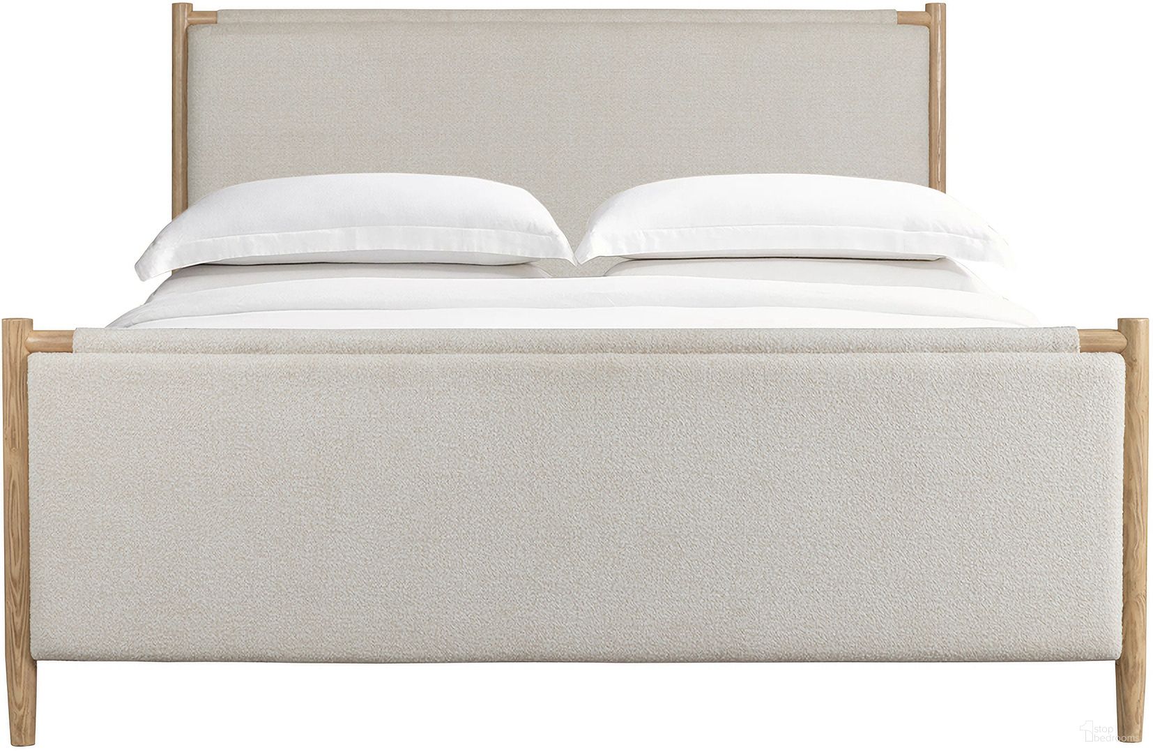 Cypress Upholstered Polyester Fabric Modern Design and Luxurious Comfort King Bed In Grey
