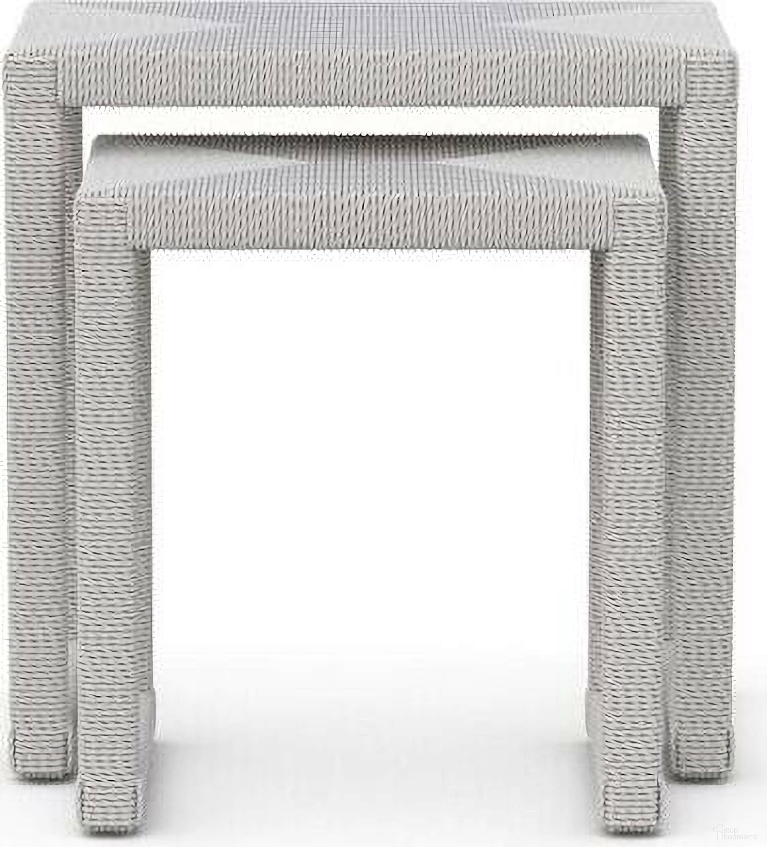 The appearance of Cyprus Nesting Table Set Of 2 In Bone designed by Azzurro Living in the traditional interior design. This bone piece of furniture was selected by 1StopBedrooms from Cyprus Collection to add a touch of cosiness and style into your home. Sku: CYP-W21NT. Material: Wicker.