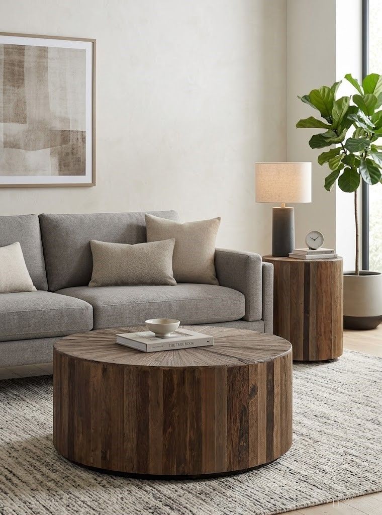 Cyrano Occasional Table Set In Natural Elm
