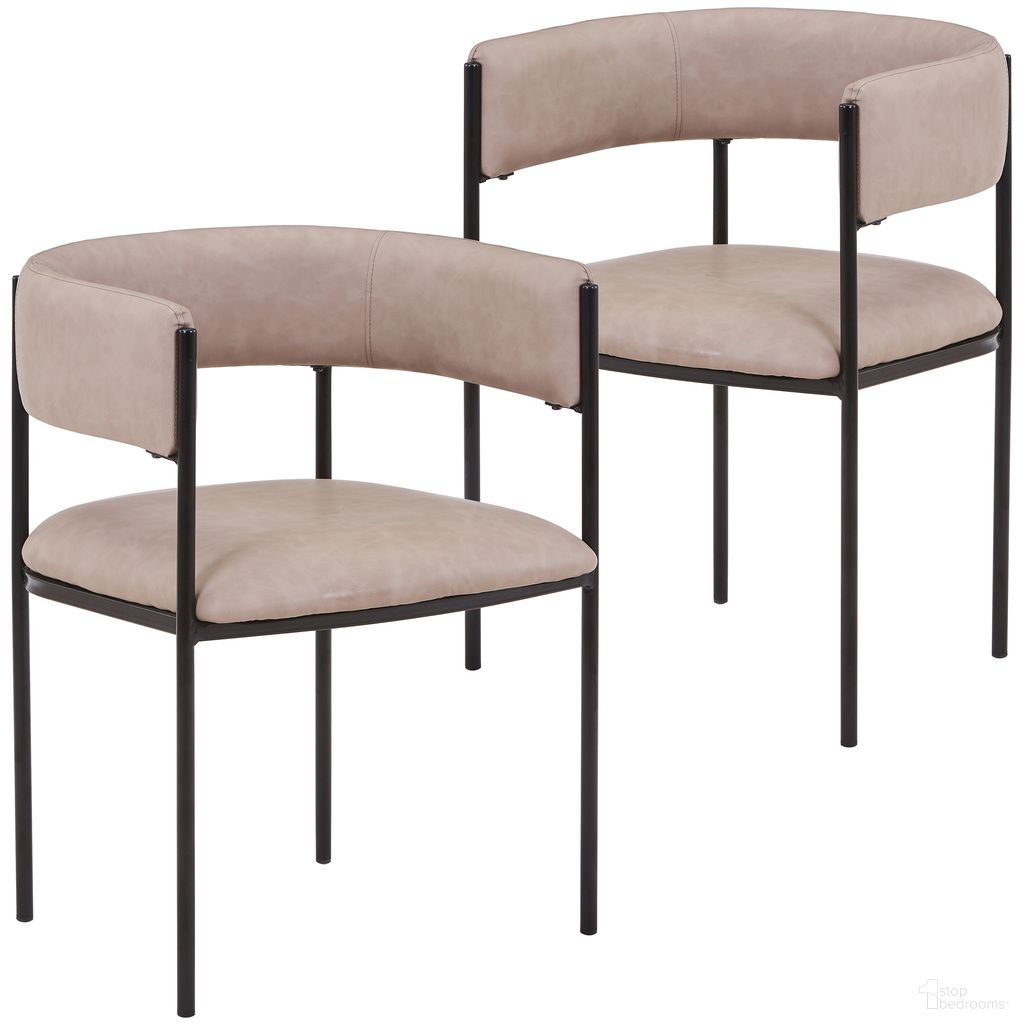 The appearance of Cyril Modern Chair Set of 2 In Taupe designed by LeisureMod in the modern / contemporary interior design. This taupe piece of furniture was selected by 1StopBedrooms from Cyril Collection to add a touch of cosiness and style into your home. Sku: CDC22TP2. Material: Leather. Chair Type: Arm Chair.