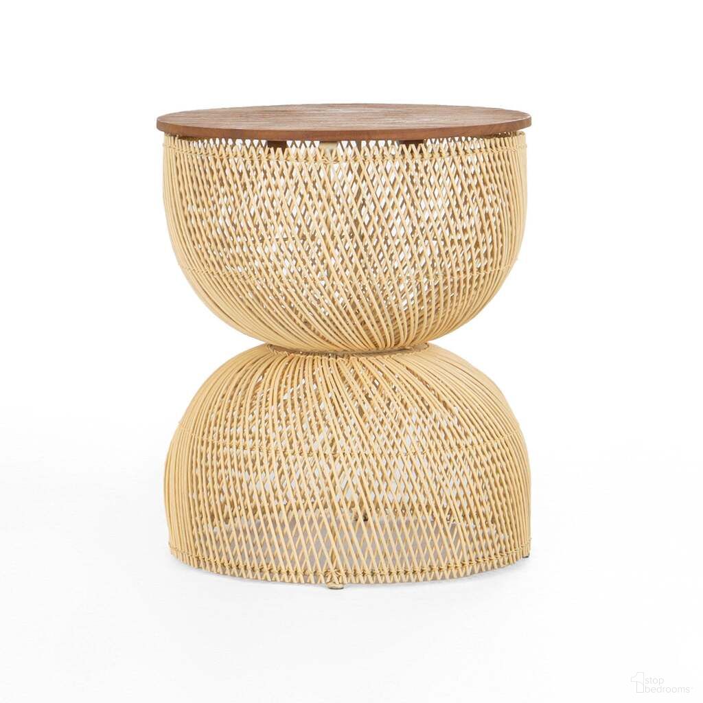 The appearance of D-Bodhi Wave Side Table In Natural and Gold designed by LH Imports in the modern / contemporary interior design. This natural/gold piece of furniture  was selected by 1StopBedrooms from D-Bodhi Collection to add a touch of cosiness and style into your home. Sku: DBA96. Material: Teak.