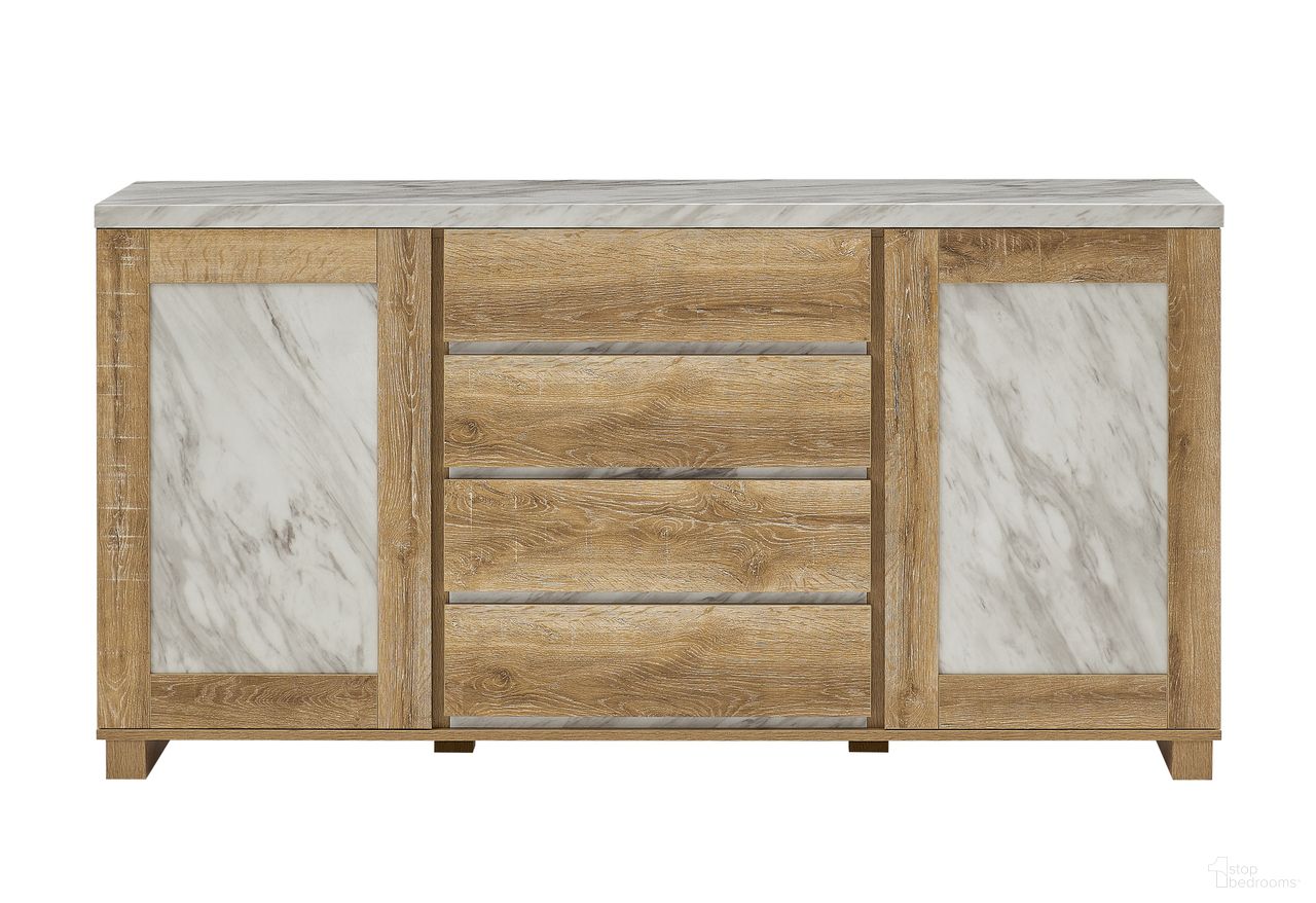The appearance of D12 Buffet In Natural designed by Global Furniture USA in the modern / contemporary interior design. This natural piece of furniture  was selected by 1StopBedrooms from D12 Collection to add a touch of cosiness and style into your home. Sku: D12-NAT-BUFFET. Material: MDF.