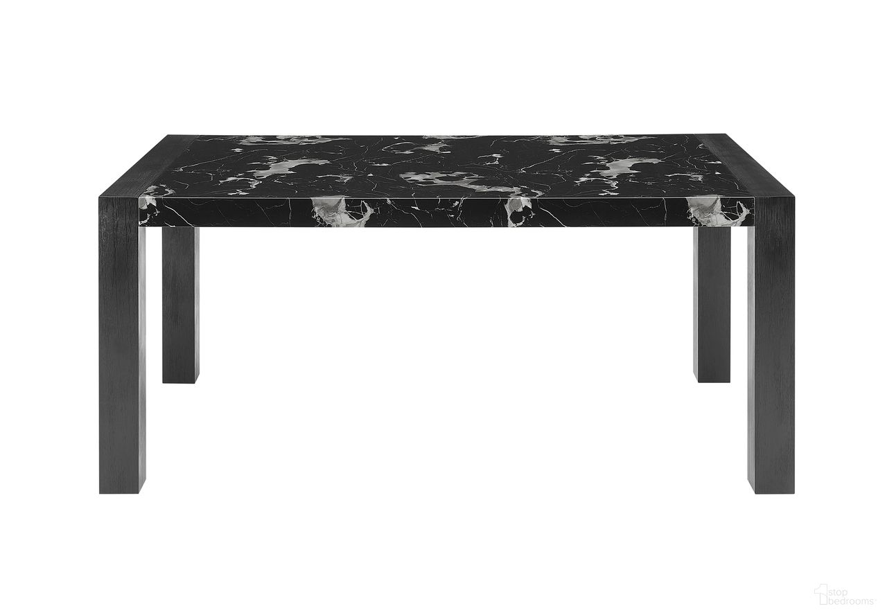 The appearance of D4088DT Marble Dining Table In Black designed by Global Furniture USA in the modern / contemporary interior design. This black piece of furniture  was selected by 1StopBedrooms from D4088DT Collection to add a touch of cosiness and style into your home. Sku: D4088DT-BLACK. Table Base Style: Legs. Material: MDF. Table Top Shape: Rectangular. Size: 68" x 38".