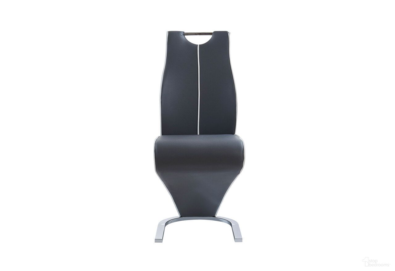 D4127 Dining Chair In Dark Grey and White
