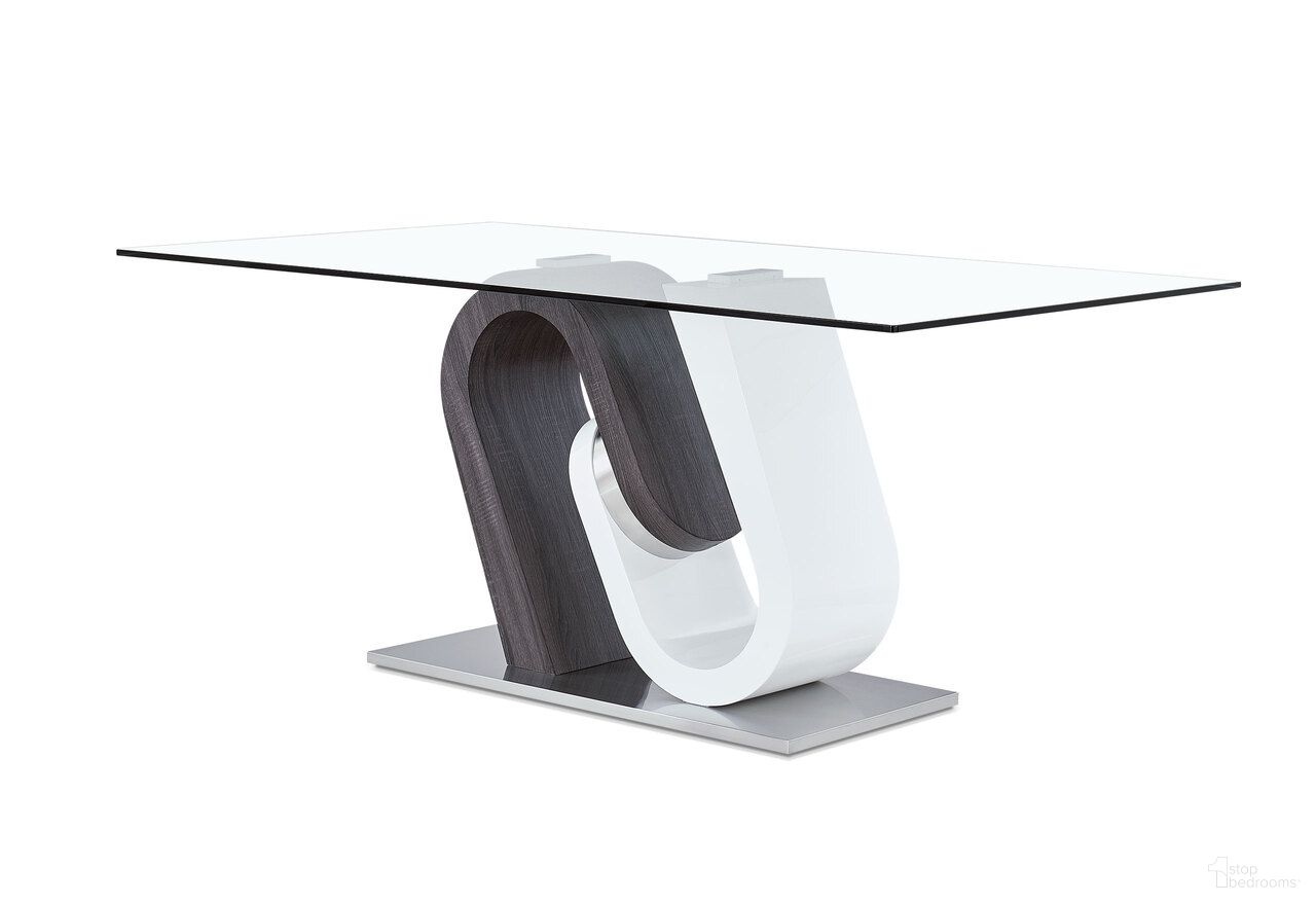 The appearance of D4127N Dining Table In Dark Grey and Silver designed by Global Furniture USA in the modern / contemporary interior design. This dark grey and silver piece of furniture  was selected by 1StopBedrooms from D4127N Collection to add a touch of cosiness and style into your home. Sku: D4127NDT-BASE-2;D4127NDT-TG-2;D4127NDT-POLE-2. Table Base Style: Pedestal. Material: Glass. Table Top Shape: Rectangular. Size: 39" x 71".