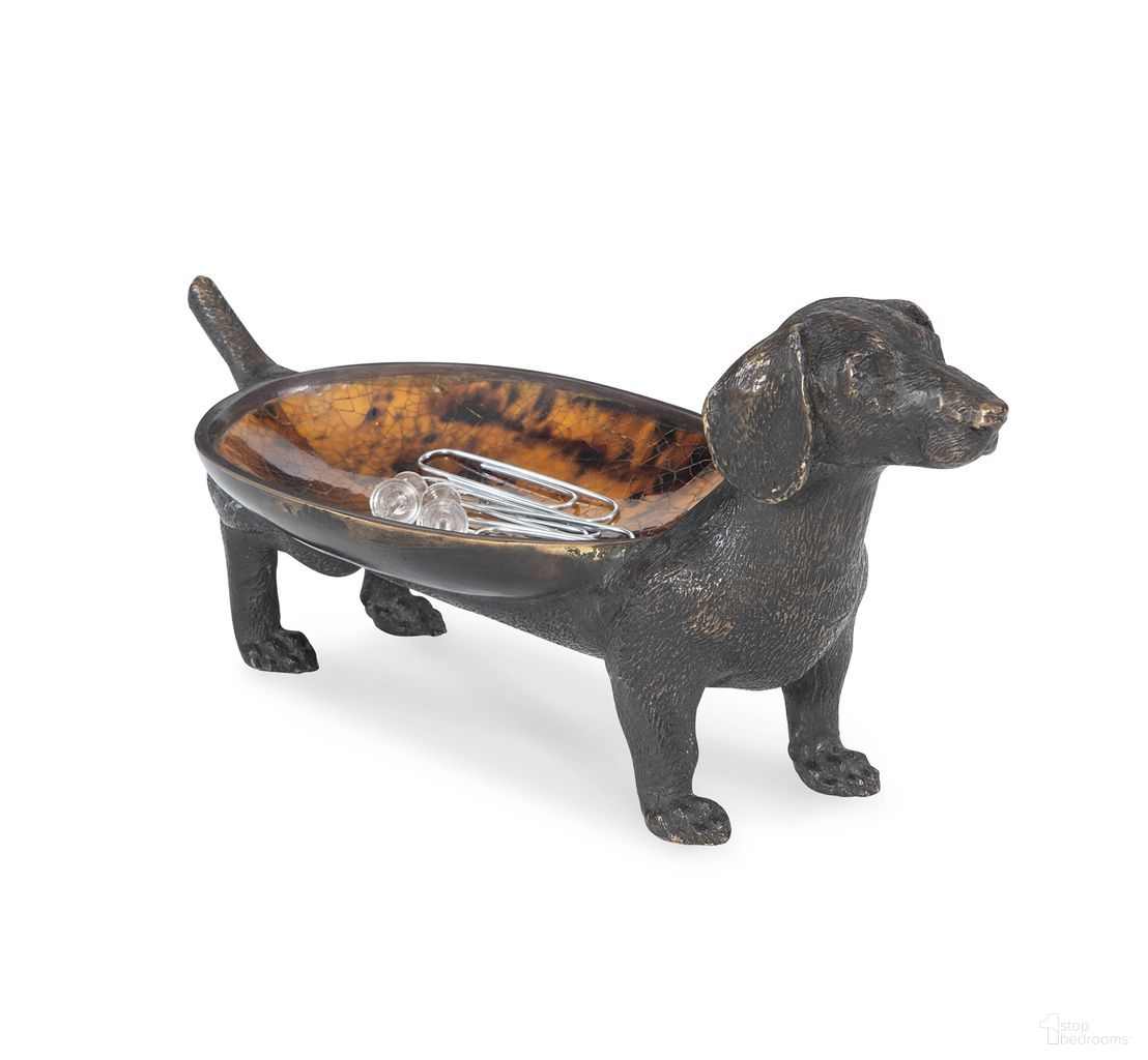 The appearance of Dachshund Dish In Bronze designed by Maitland-Smith in the modern / contemporary interior design. This bronze piece of furniture was selected by 1StopBedrooms from Maitland Smith Collection to add a touch of cosiness and style into your home. Sku: 8426-12. Material: Cast Brass.