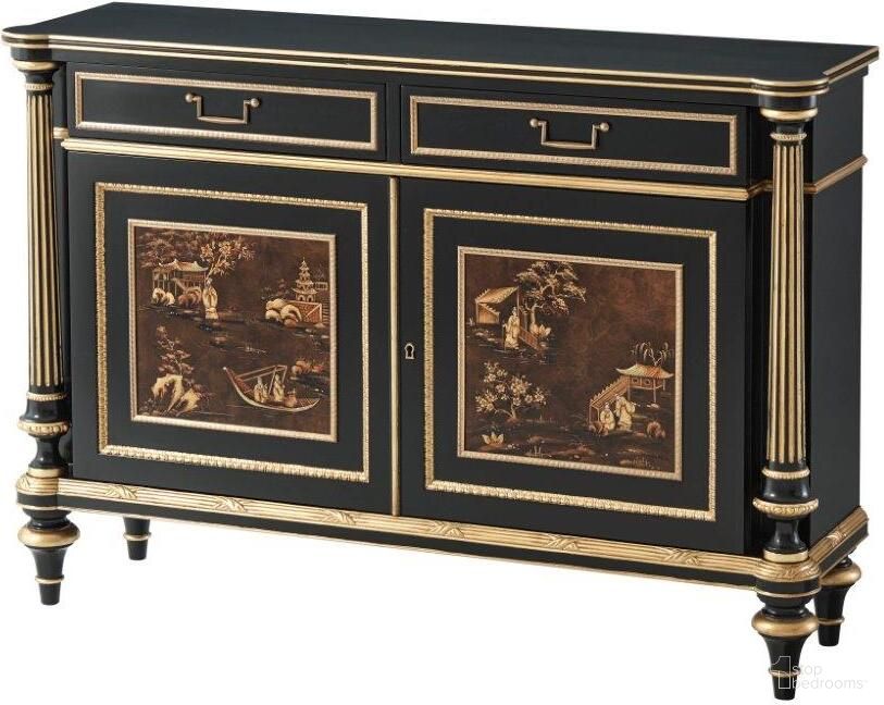 The appearance of Daguerre Chinoiserie Cabinet designed by Theodore Alexander in the traditional interior design. This  piece of furniture  was selected by 1StopBedrooms from Althorp Living History Collection to add a touch of cosiness and style into your home. Sku: AL61091. Material: Wood.