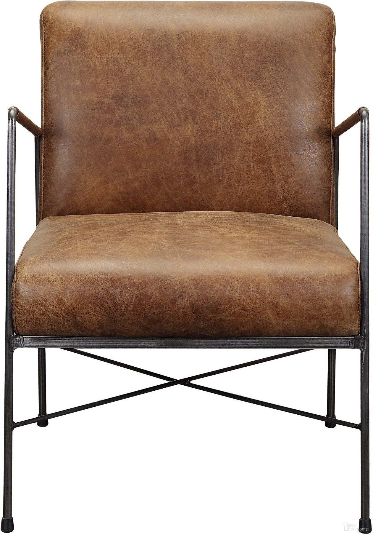 Dagwood Cappuccino Leather Arm Chair