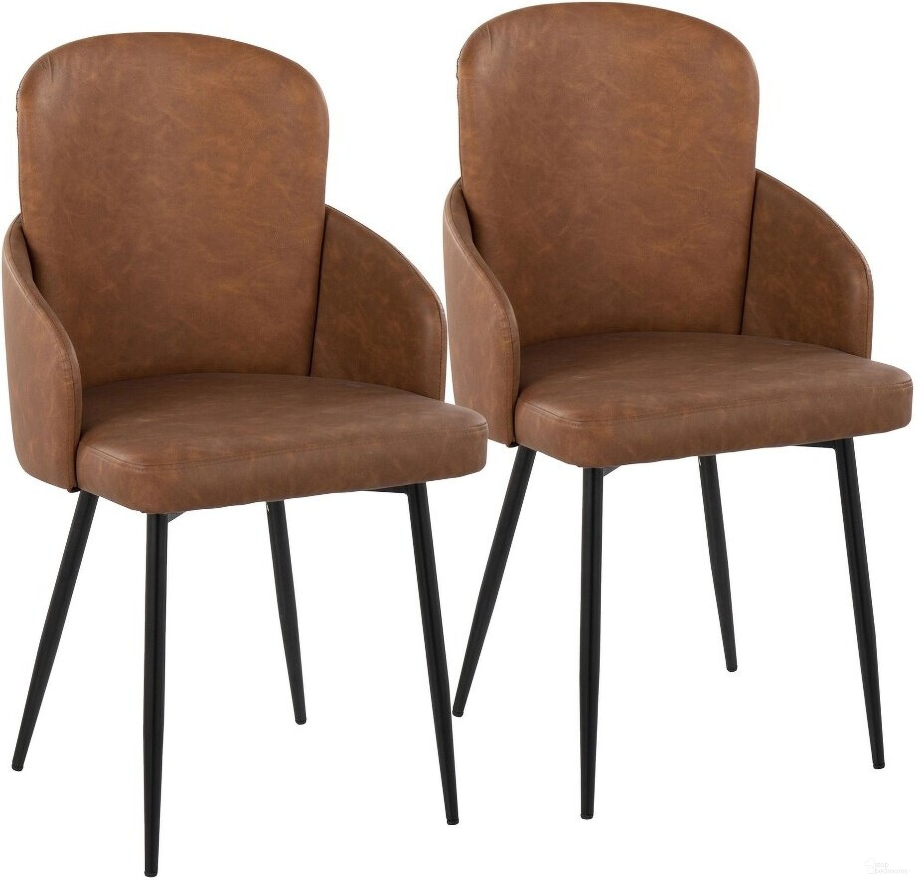 The appearance of Dahlia Dining Chair Set of 2 In Black and Camel designed by Lumisource in the modern / contemporary interior design. This black and camel piece of furniture was selected by 1StopBedrooms from Dahlia Collection to add a touch of cosiness and style into your home. Sku: CH-DAHLIA2 BKCAM2. Material: Leather. Chair Type: Side Chair.