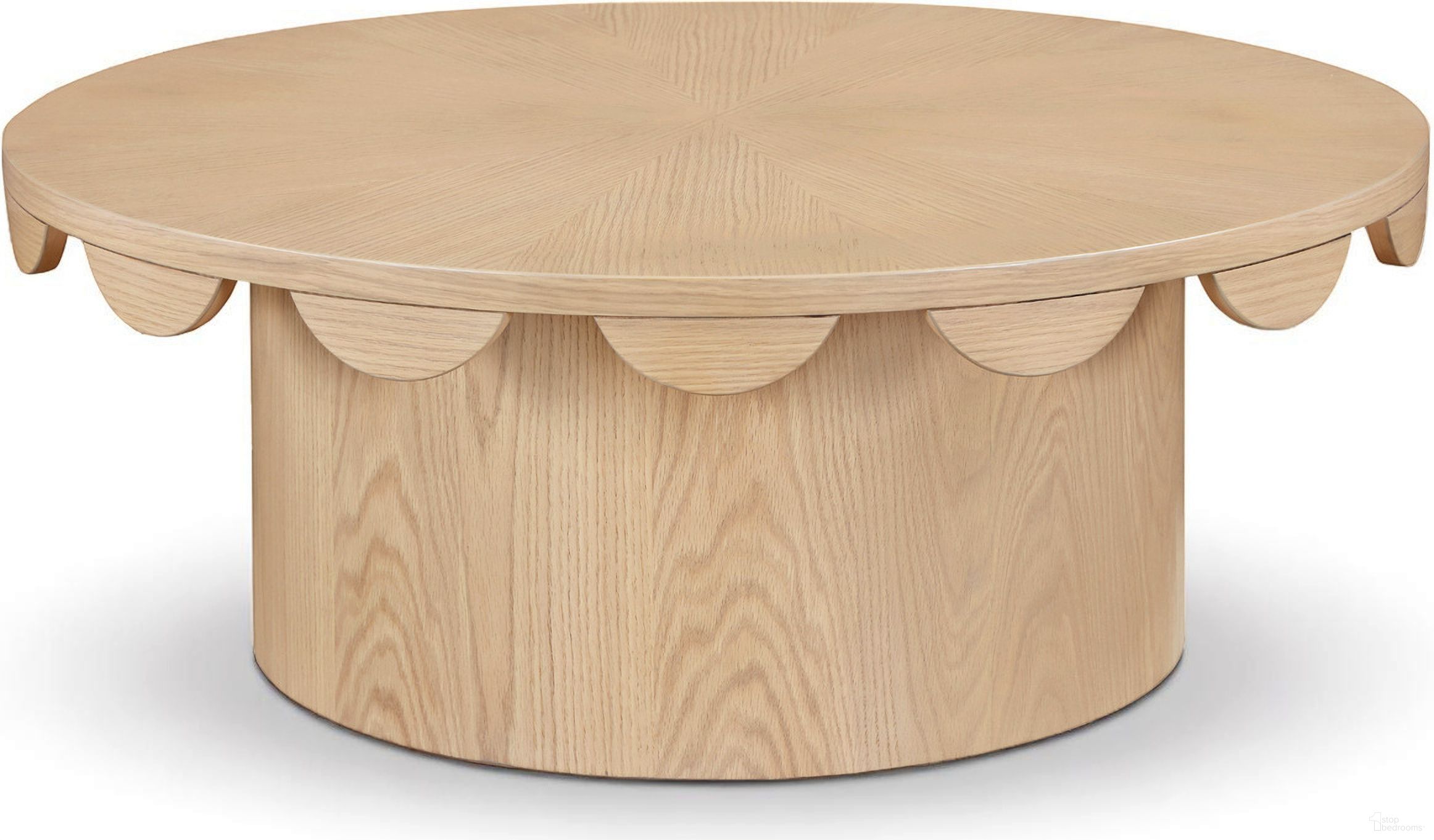 The appearance of Dahlia Oak Veneer Coffee Table In Natural designed by Meridian in the modern / contemporary interior design. This natural piece of furniture  was selected by 1StopBedrooms from Dahlia Collection to add a touch of cosiness and style into your home. Sku: 99094Natural-CT. Material: Oak Veneer.