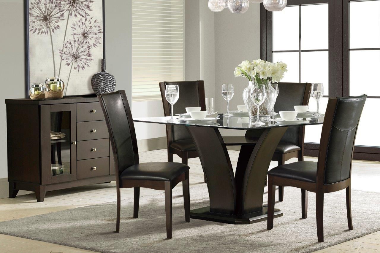 The appearance of Daisy Espresso Dining Room Set designed by Homelegance in the modern / contemporary interior design. This brown piece of furniture was selected by 1StopBedrooms from Daisy Collection to add a touch of cosiness and style into your home. Sku: 710-54SQ;710S. Table Base Style: Pedestal. Material: Wood. Size: 54" x 54".