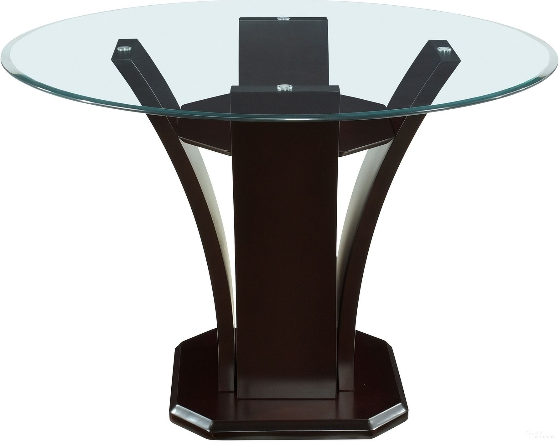 The appearance of Daisy 54 Inch Round Counter Height Table designed by Homelegance in the modern / contemporary interior design. This brown piece of furniture was selected by 1StopBedrooms from Daisy Collection to add a touch of cosiness and style into your home. Sku: 710-36RDB;710-36RDC;G54RD. Table Base Style: Pedestal. Table Top Shape: Round. Material: Wood. Size: 54".