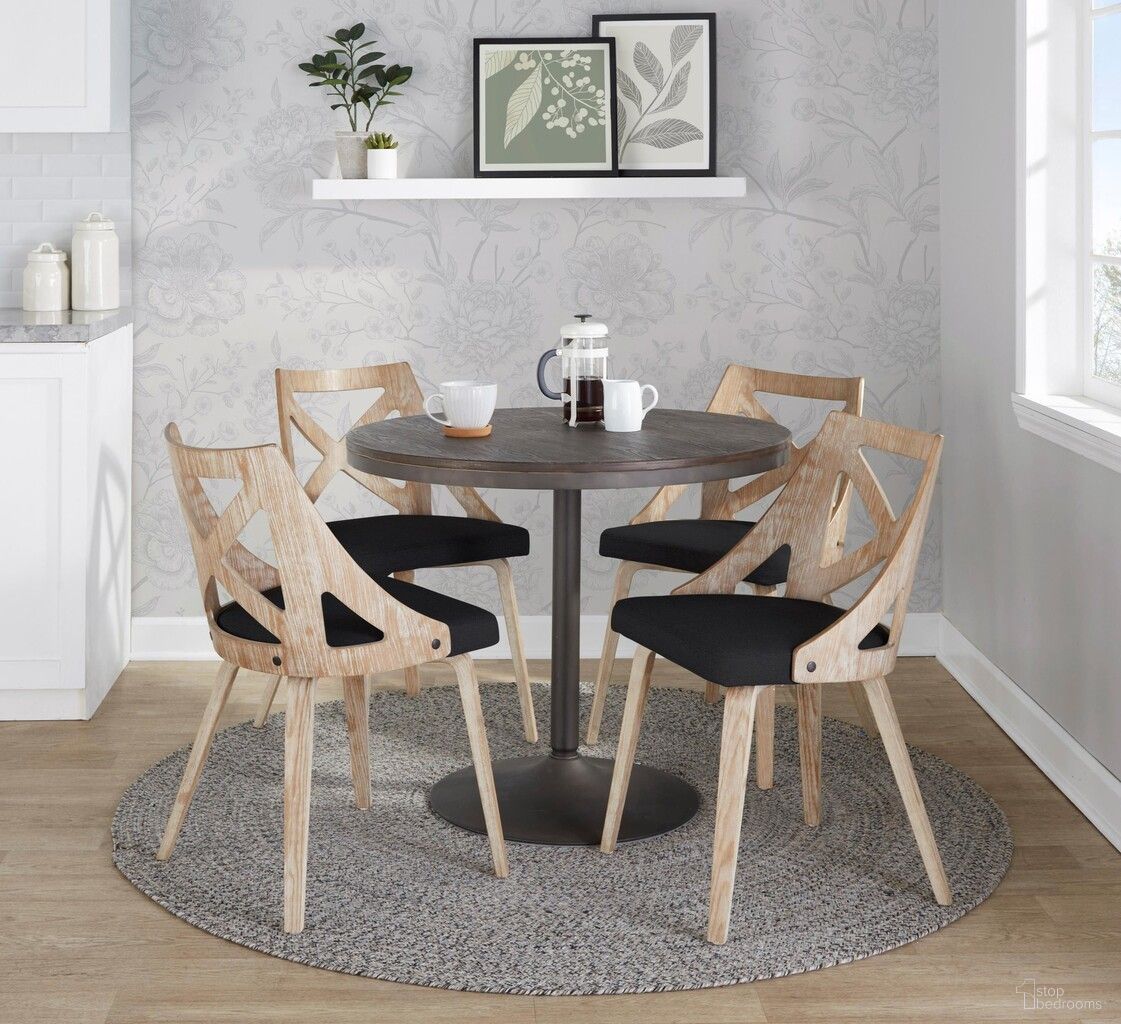 The appearance of Dakota-Charlotte Dining Set In Charcoal and Espresso designed by Lumisource in the modern / contemporary interior design. This charcoal and espresso piece of furniture was selected by 1StopBedrooms from Dakota Collection to add a touch of cosiness and style into your home. Sku: DT-DKTA ANE;CH-CHARLOT WWCHAR2. Table Base Style: Pedestal. Table Top Shape: Round. Material: Foam.