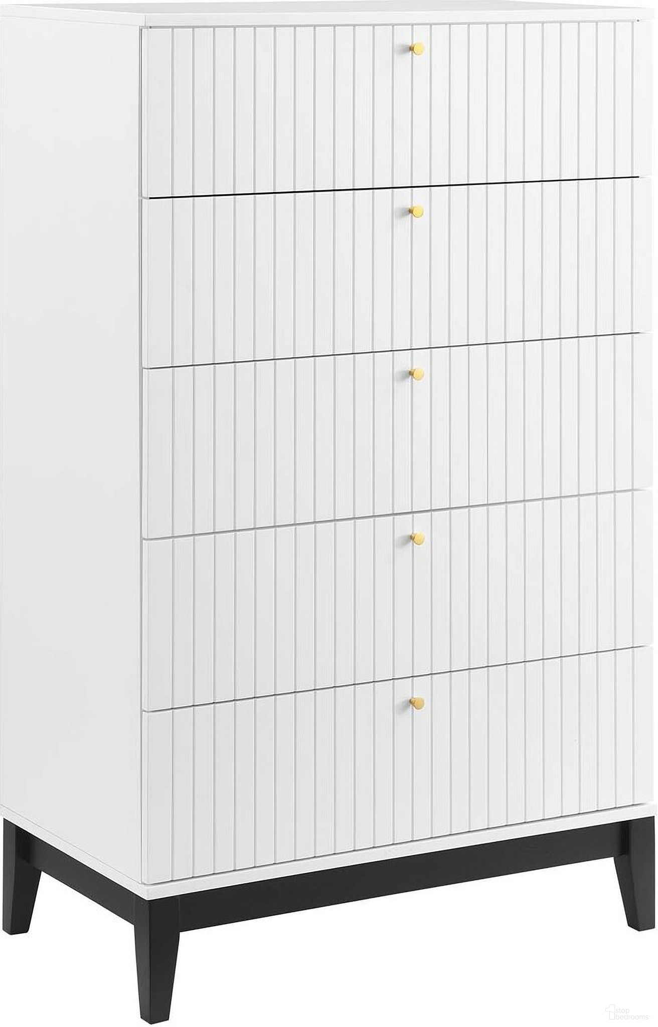 The appearance of Dakota Chest In White designed by Modway in the modern / contemporary interior design. This white piece of furniture was selected by 1StopBedrooms from Dakota Collection to add a touch of cosiness and style into your home. Sku: MOD-6673-WHI. Material: MDF.