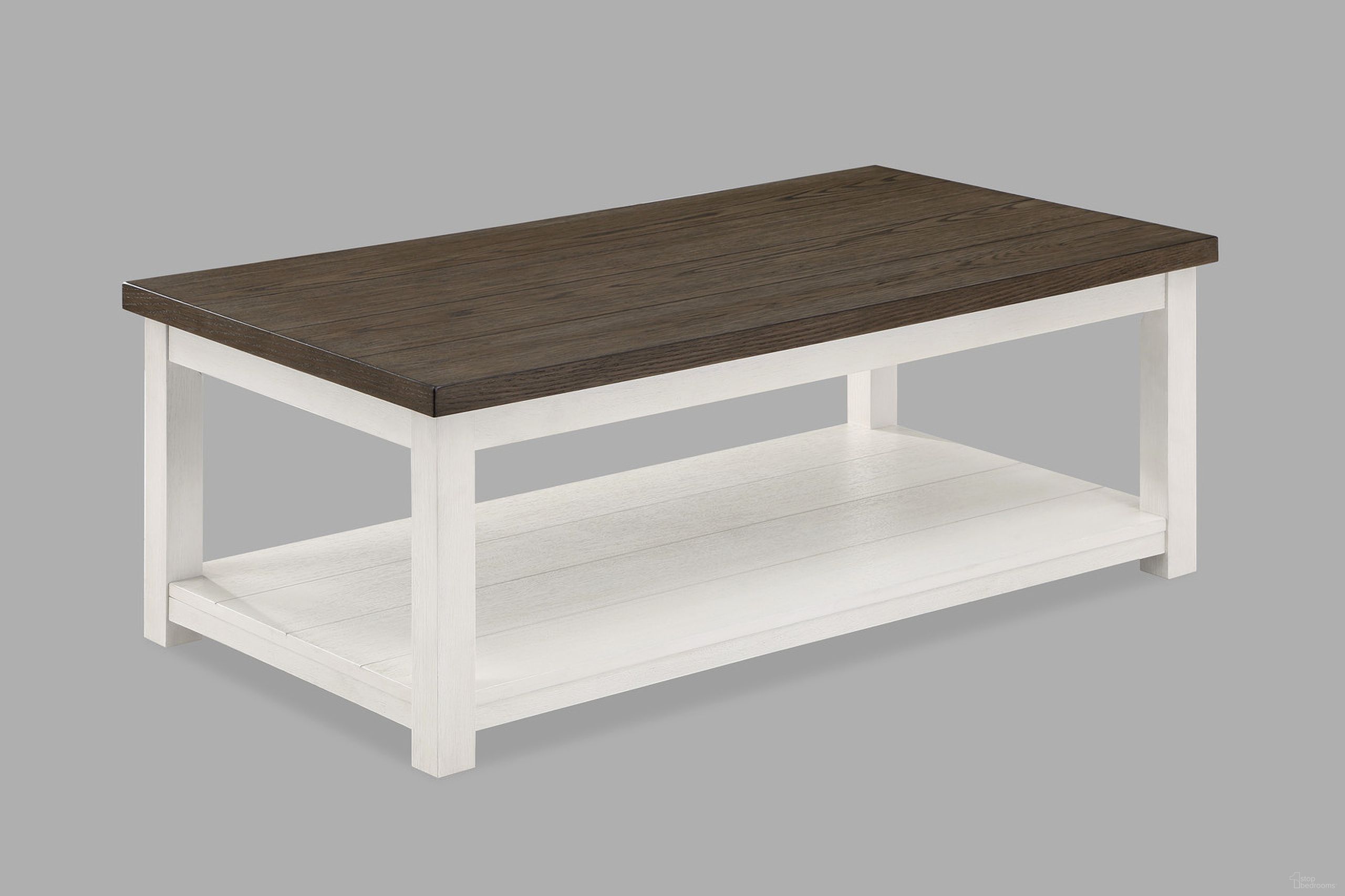 The appearance of Dakota Coffee Table with Casters In Chalk designed by Crown Mark in the transitional interior design. This chalk piece of furniture  was selected by 1StopBedrooms from Dakota Collection to add a touch of cosiness and style into your home. Sku: 3713CG-01. Material: MDF.