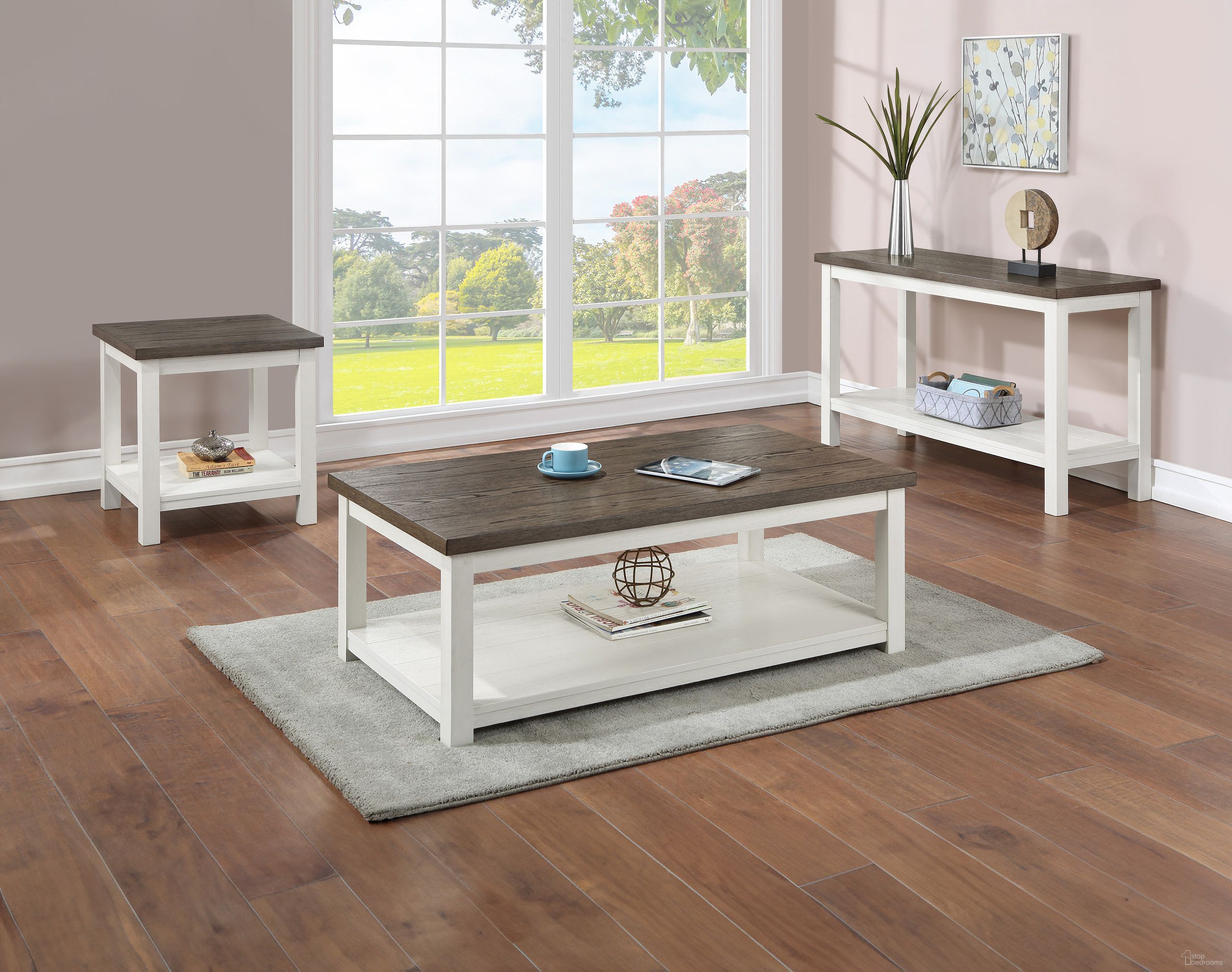 The appearance of Dakota Occasional Table Set In Chalk designed by Crown Mark in the transitional interior design. This chalk piece of furniture  was selected by 1StopBedrooms from Dakota Collection to add a touch of cosiness and style into your home. Sku: 3713CG-01;3713CG-02. Material: MDF.