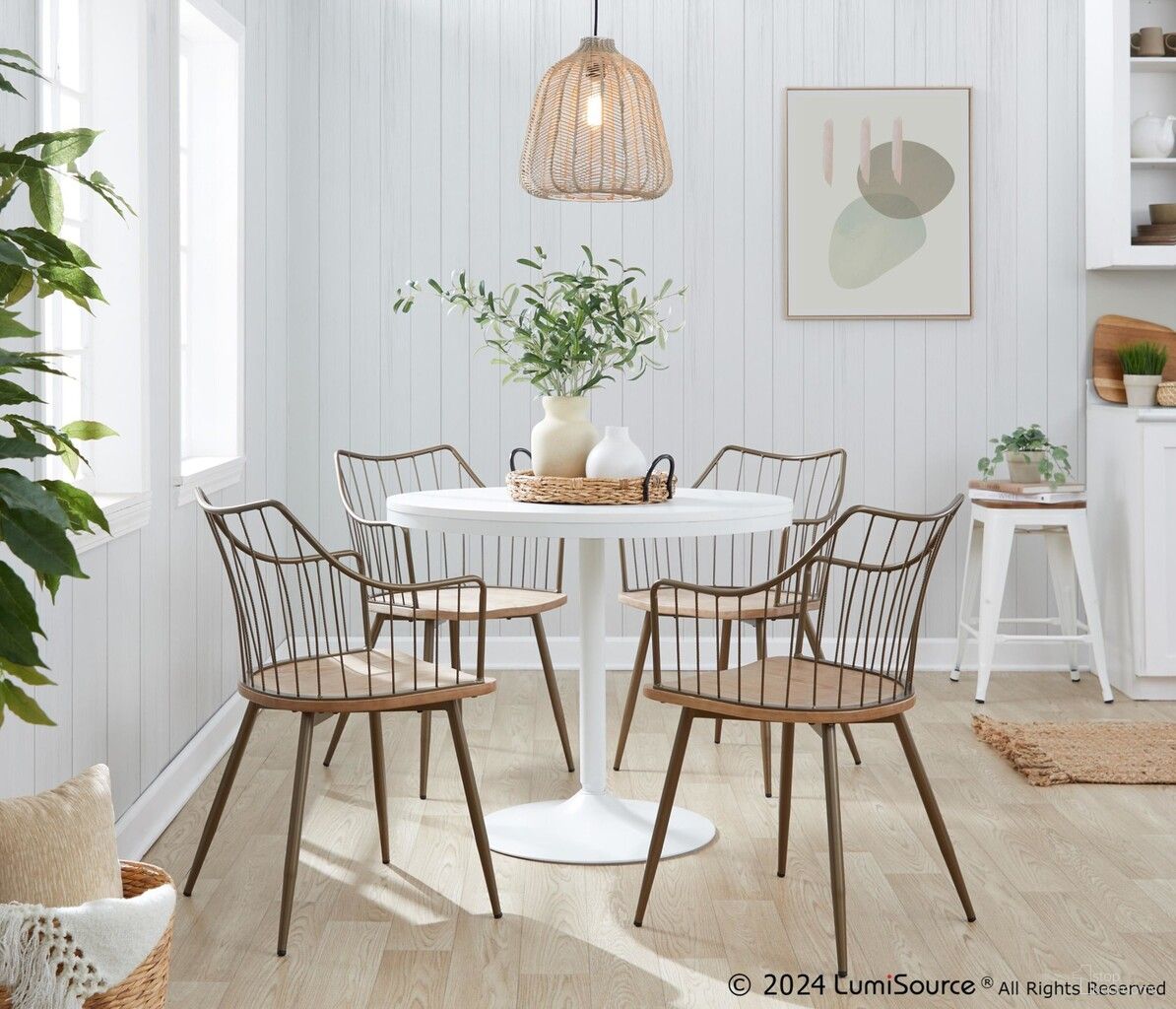LumiSource Dakota-Winston Dining Set - Thumbnail 2