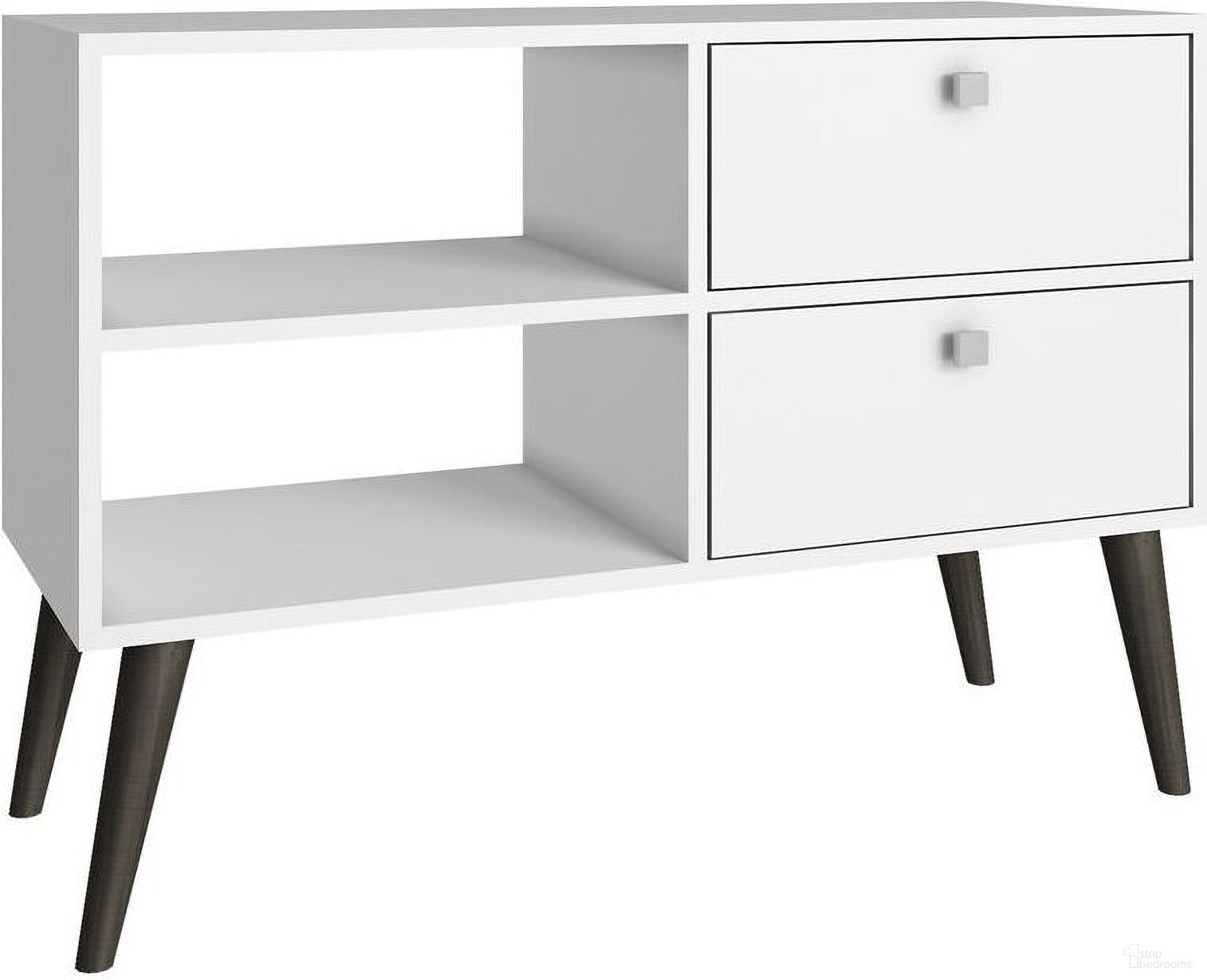 Dalarna TV Stand With 2 Shelves In White