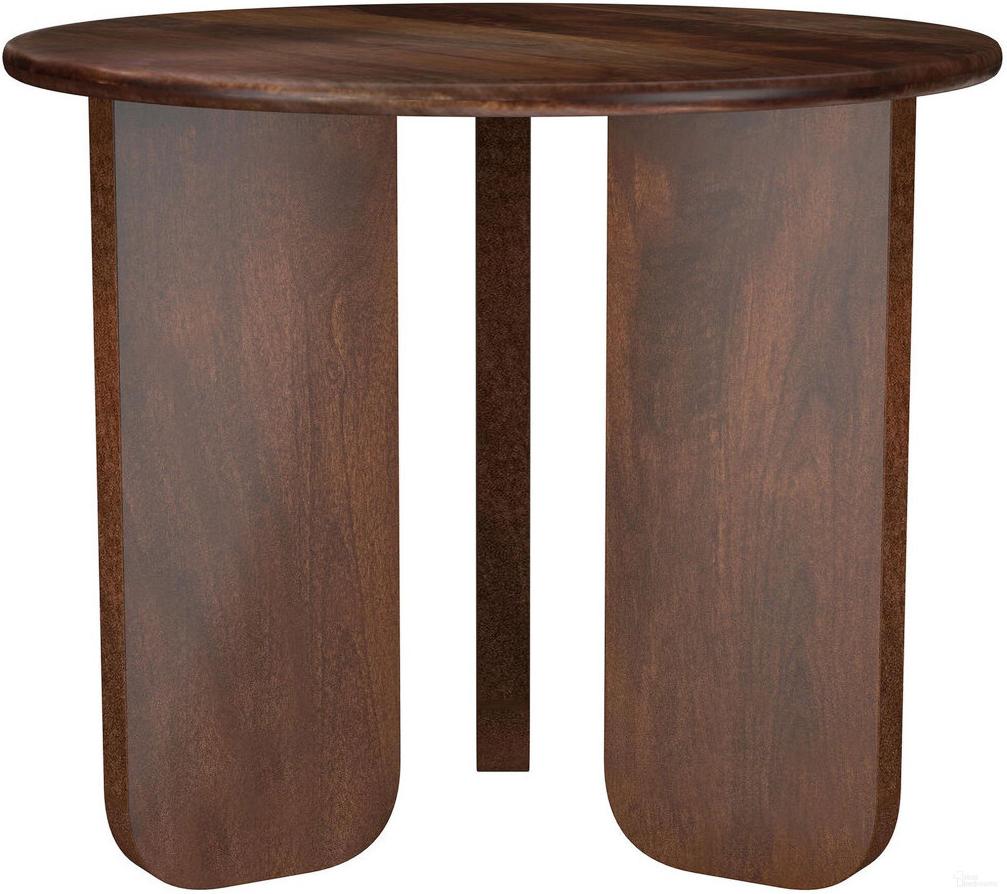 Dale Round Solid Mango Wood Side End Table In Brown