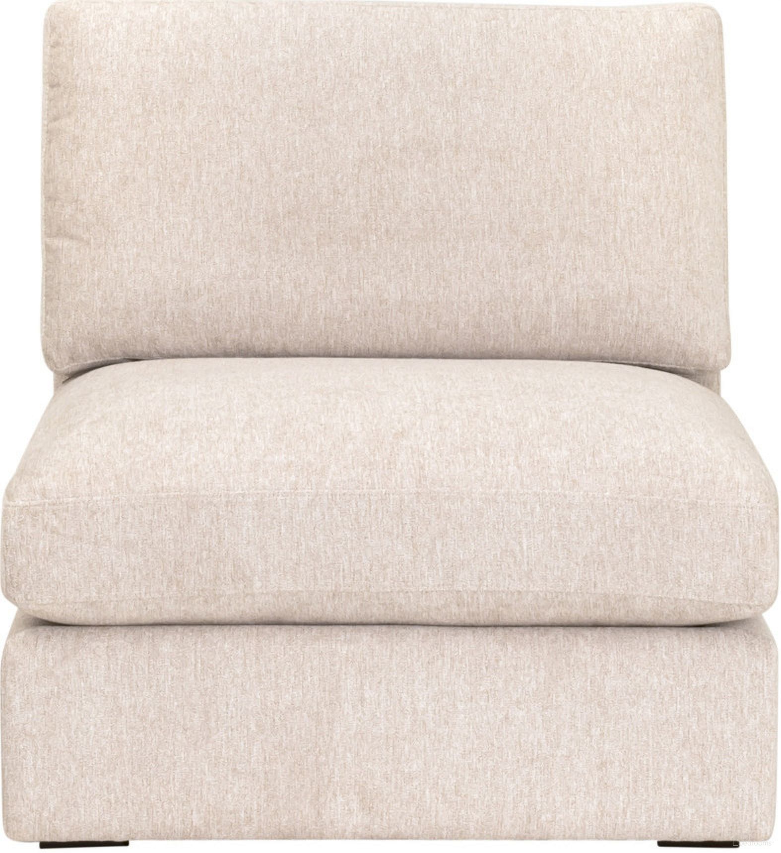 The appearance of Daley Modular Armless Chair In Halifax Ivory and Espresso designed by Essentials For Living in the transitional interior design. This ivory and espresso piece of furniture was selected by 1StopBedrooms from Stitch & Hand Collection to add a touch of cosiness and style into your home. Sku: 6613L-1S.LHIVO. Material: Polyester.