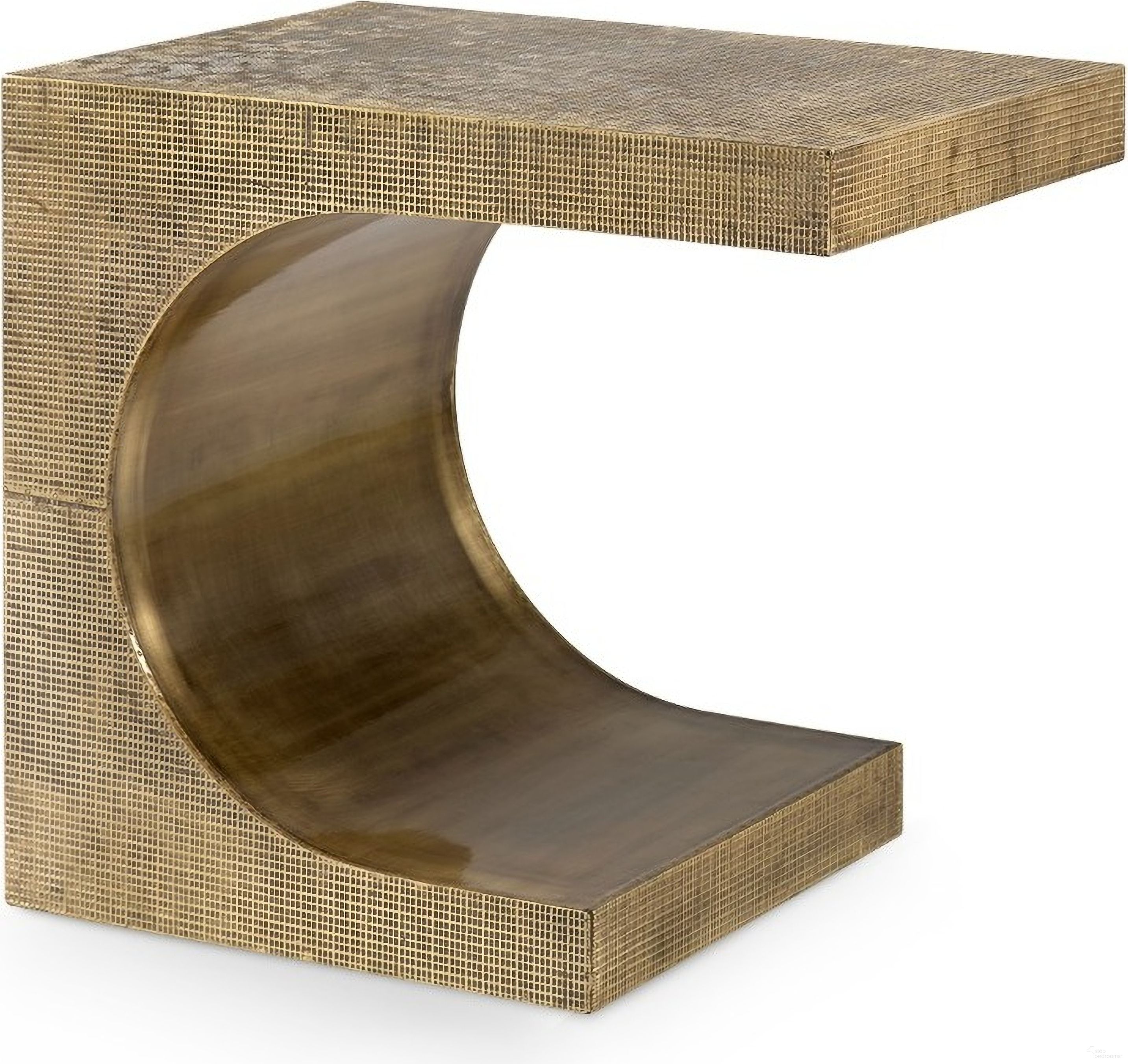 The appearance of Dali Large Side Table In Antique Brass designed by Villa & House in the transitional interior design. This antique brass piece of furniture  was selected by 1StopBedrooms from Dali Collection to add a touch of cosiness and style into your home. Sku: DAL-105-803. Material: Brass.